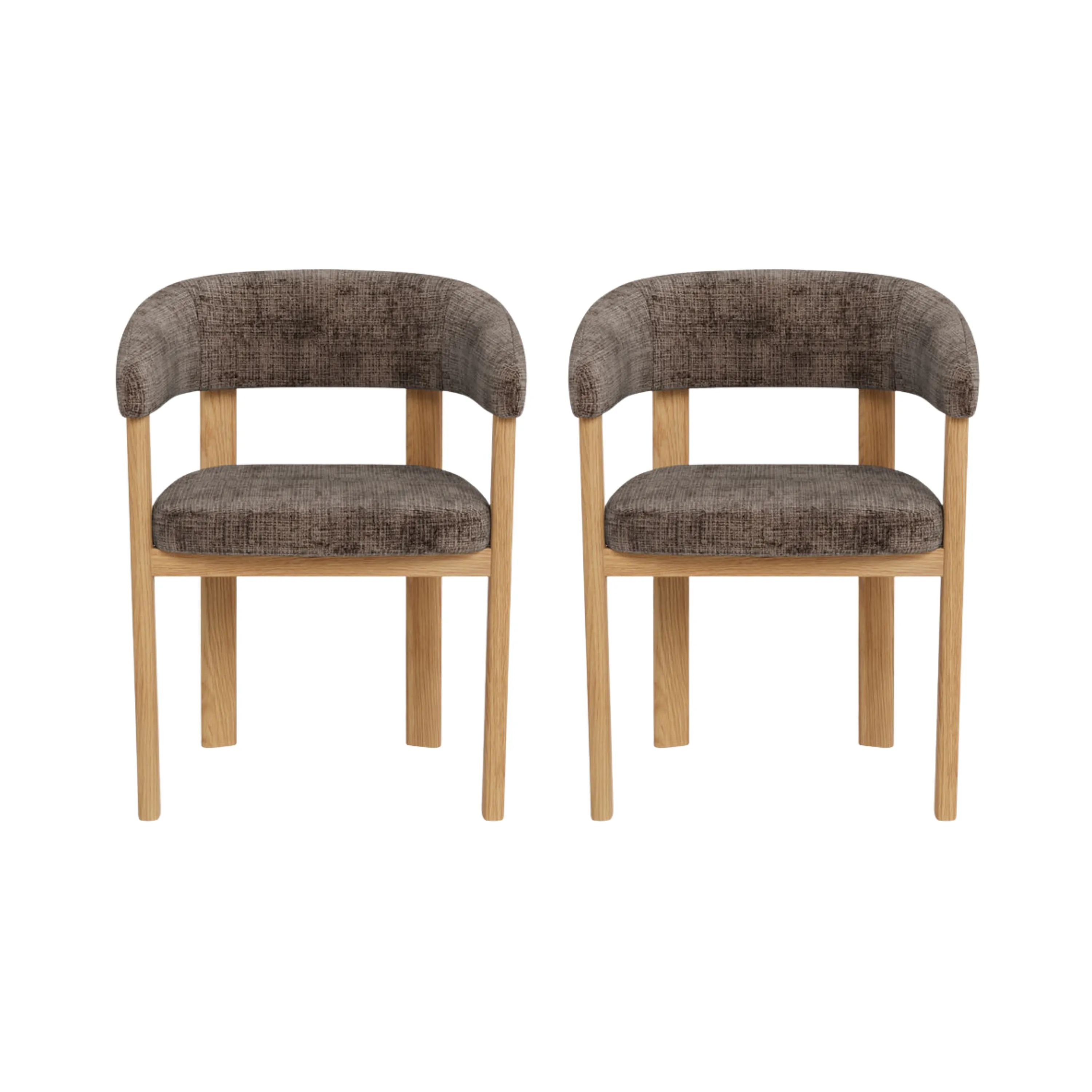 CASA Living Spisebordsstole Myles Spisebordsstol - 2 stk. i Brun, 1