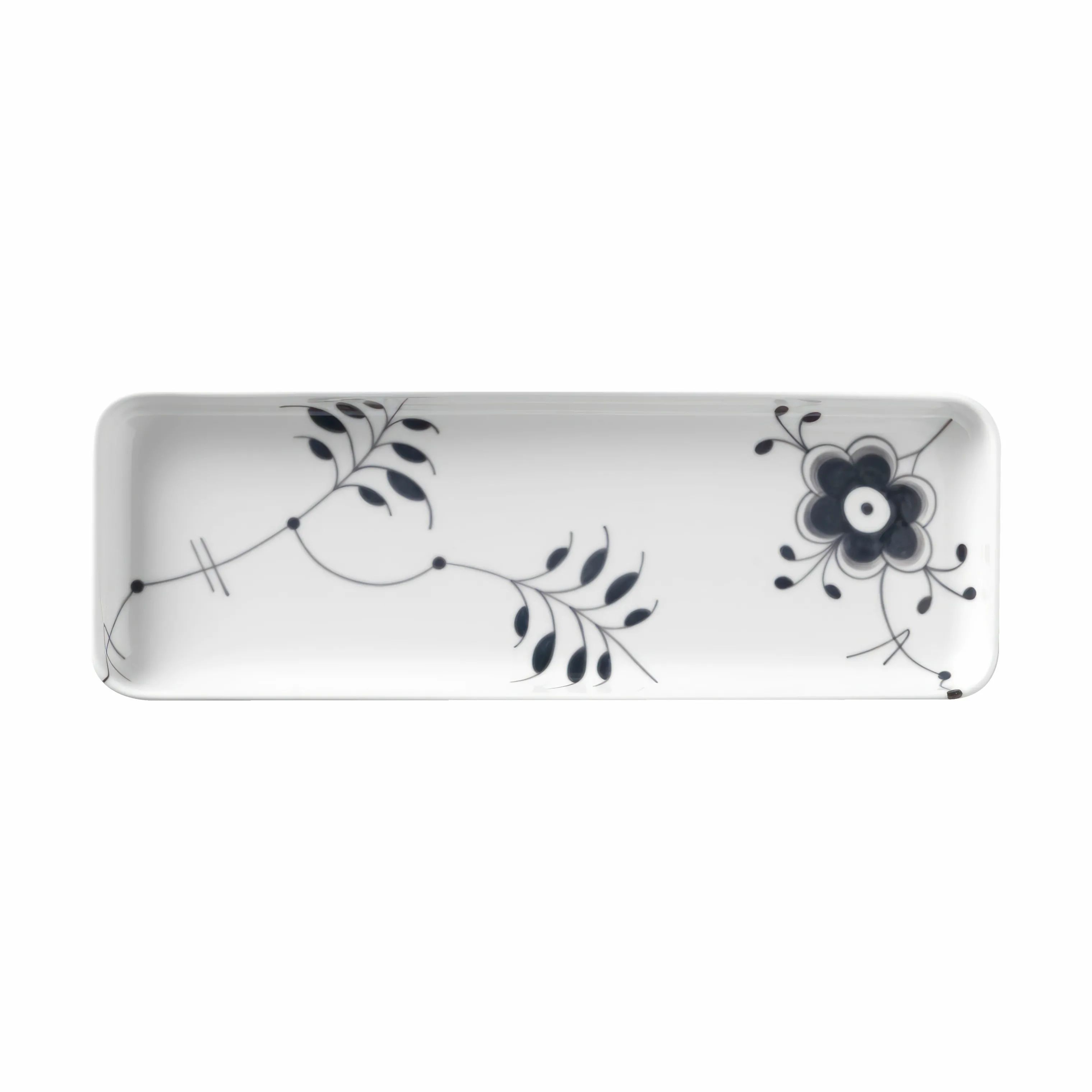Royal Copenhagen Serveringsfade Sort Mega Riflet Fad i Sort/hvid, 36 cm, 1