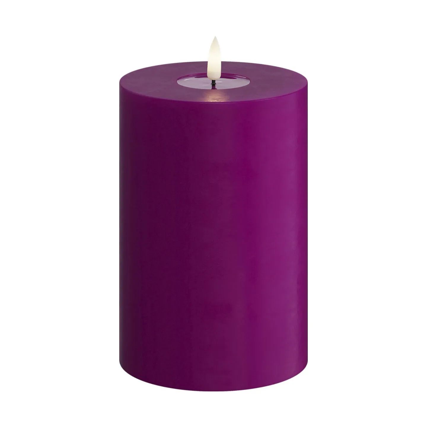 Deluxe Homeart LED-lys Real Flame LED Bloklys i Violet , 15 cm, 1