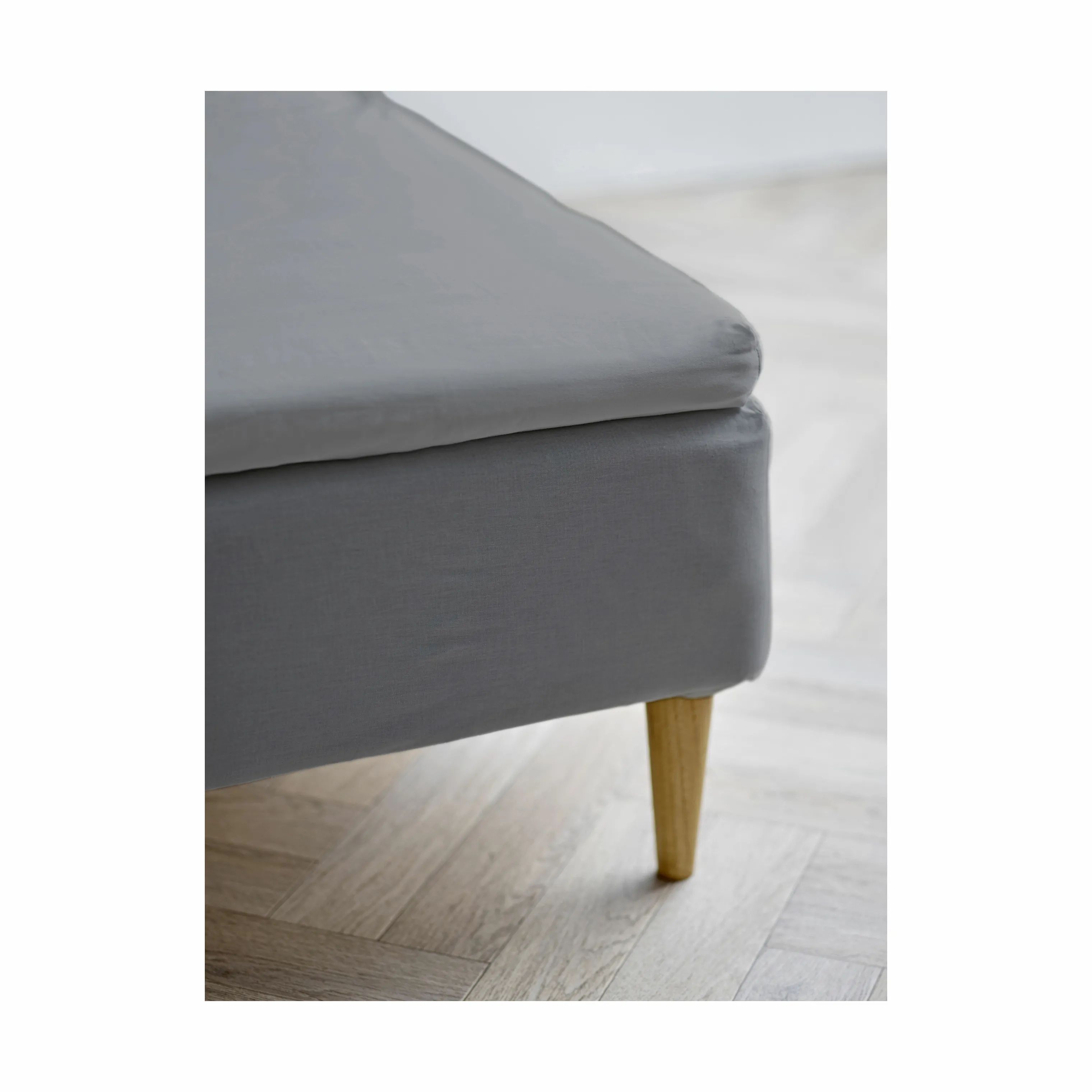 Södahl Lagner Organic Calm Kuvertlagen i Grå, B90 x L200 cm, 2