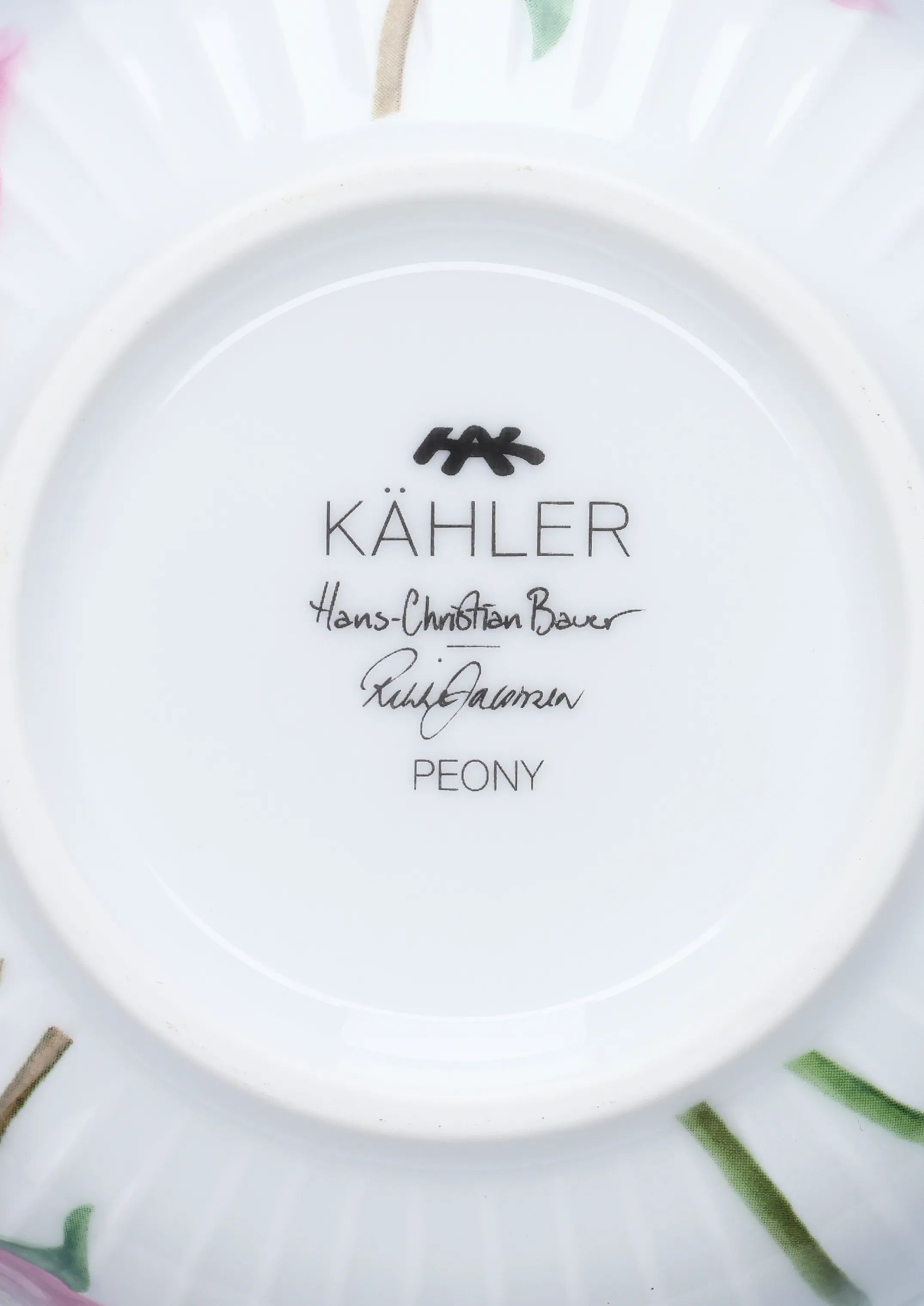 Kähler Skåle Hammershøi Sommer Skål i Pæoner, 12 cm, 2