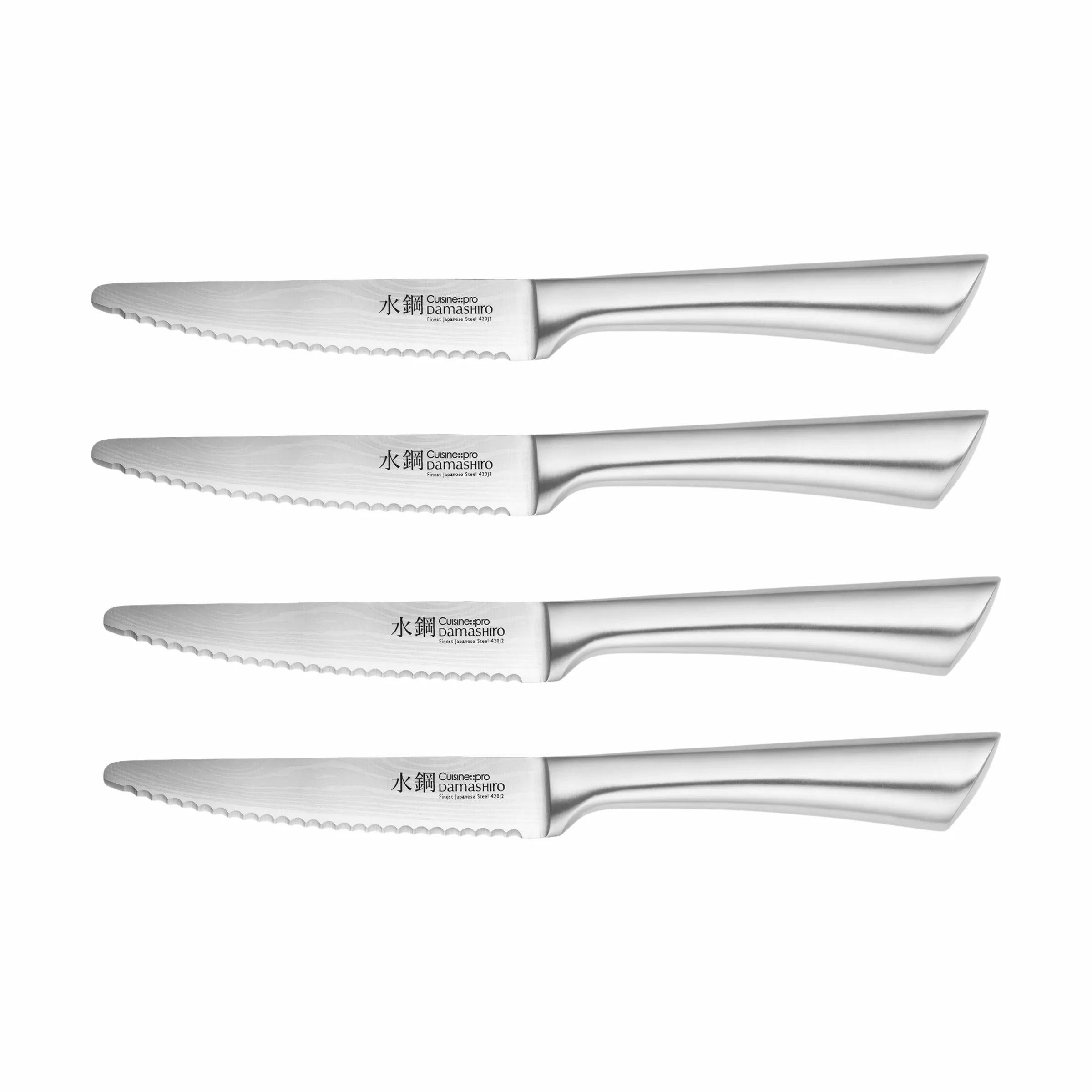THE CUSTOM CHEF™ Steakknive Cuisine::pro®
Damashiro® Cuisine::pro Damashiro® Steakkniv - 4 stk. i Sølvfarvet, 1