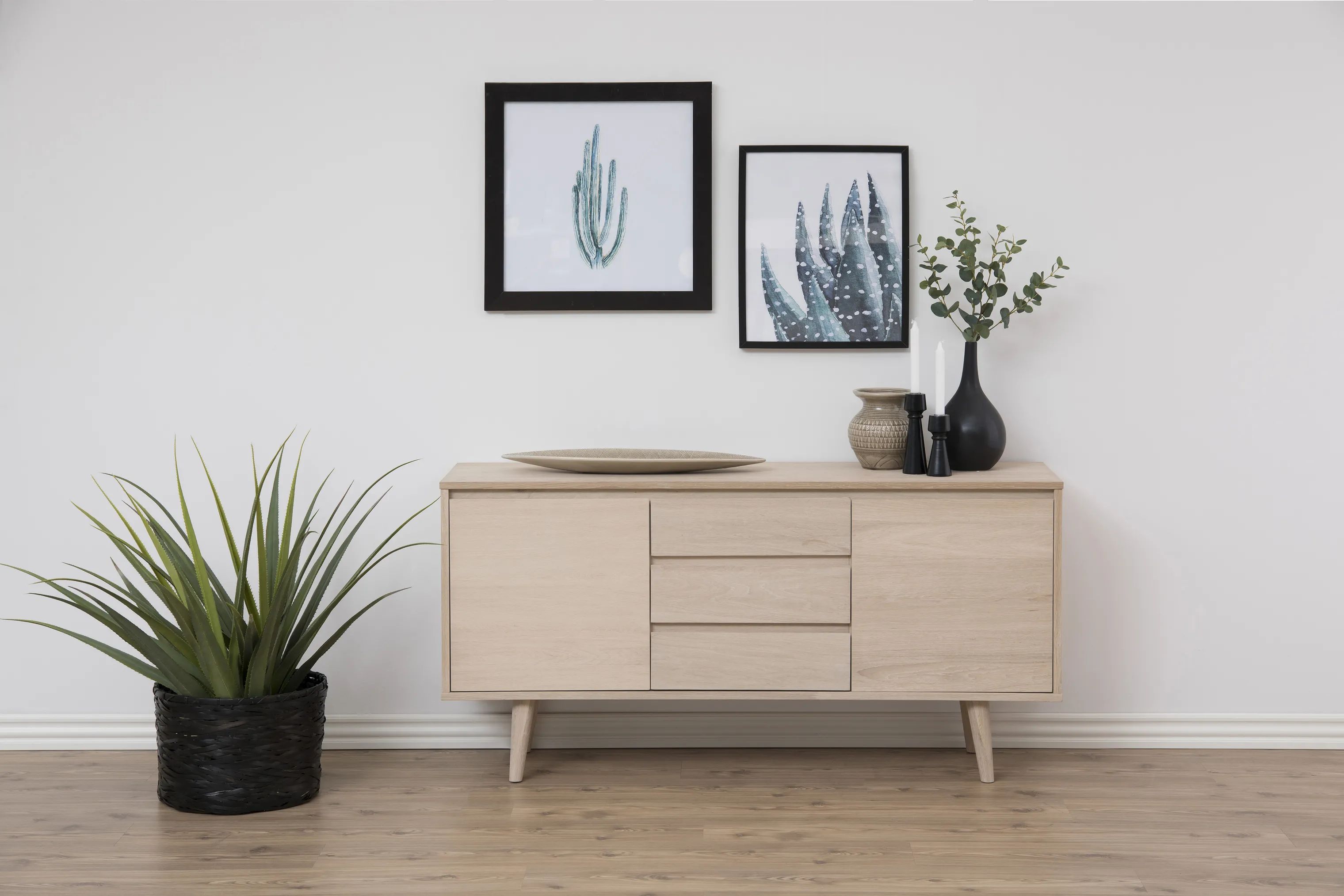 CASA Living Skabe Nagano Skænk i Lys eg, 2