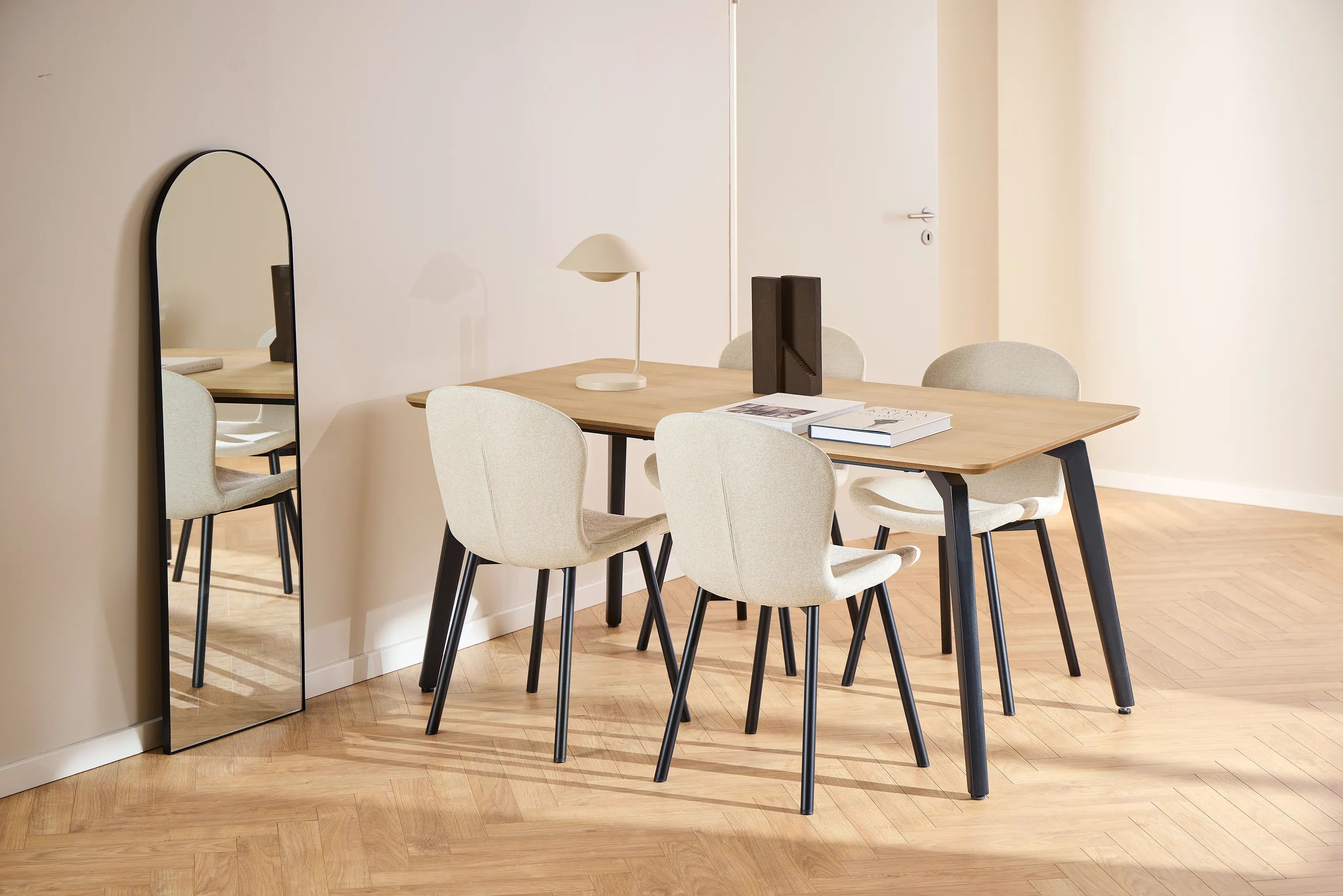 CASA Living Spiseborde Cadiz Spisebordssæt - 5 dele i Natur/beige, 2