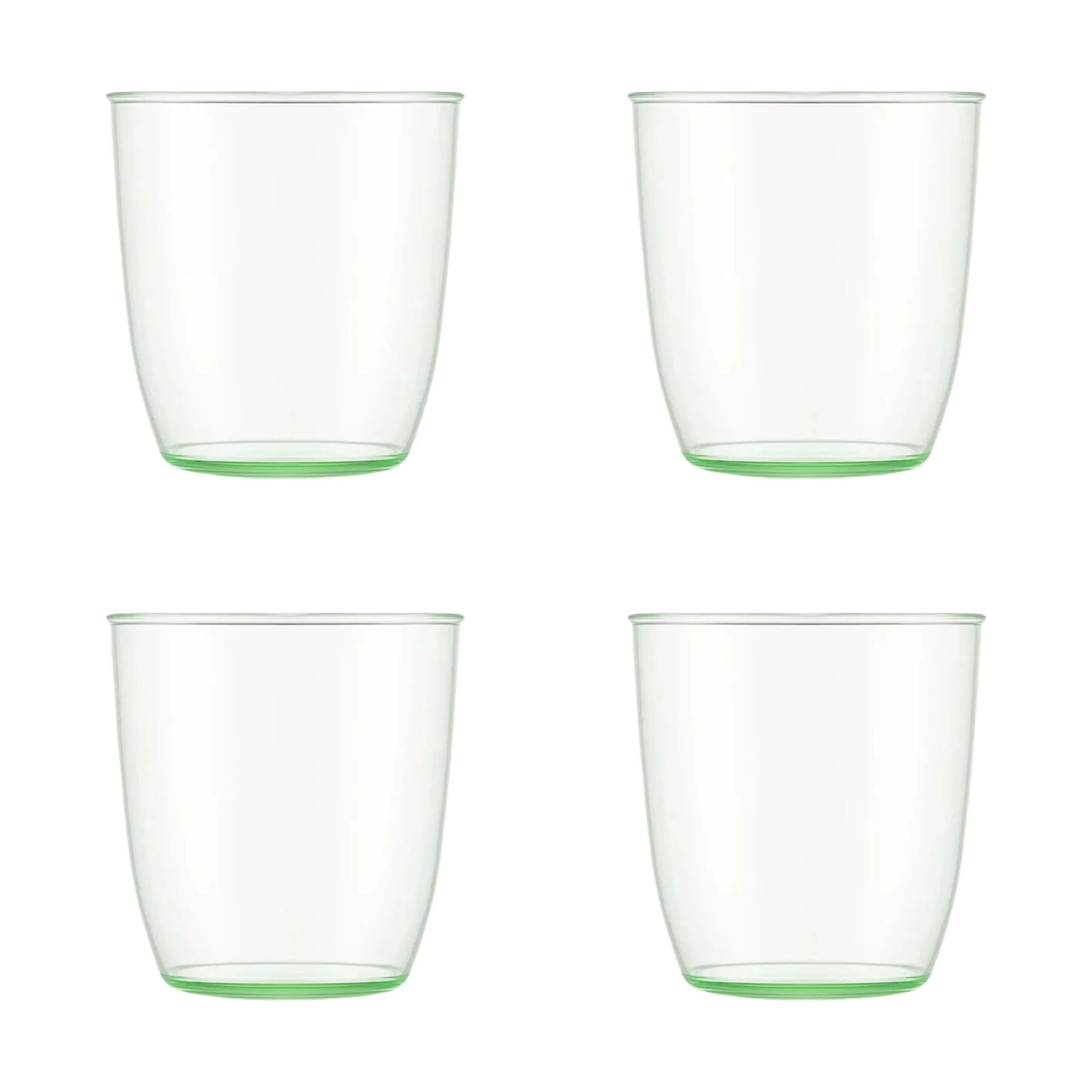 Bodum Vandglas Kvadrant Vandglas - 4 stk. i Grøn, 35 cl, 1