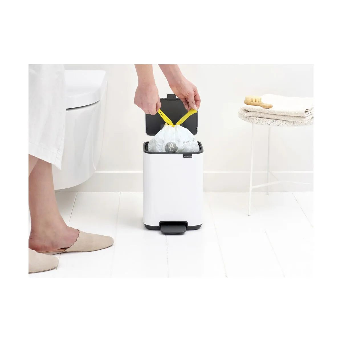 Brabantia Pedalspande Bo Pedalspand i Hvid, 4 L, 5
