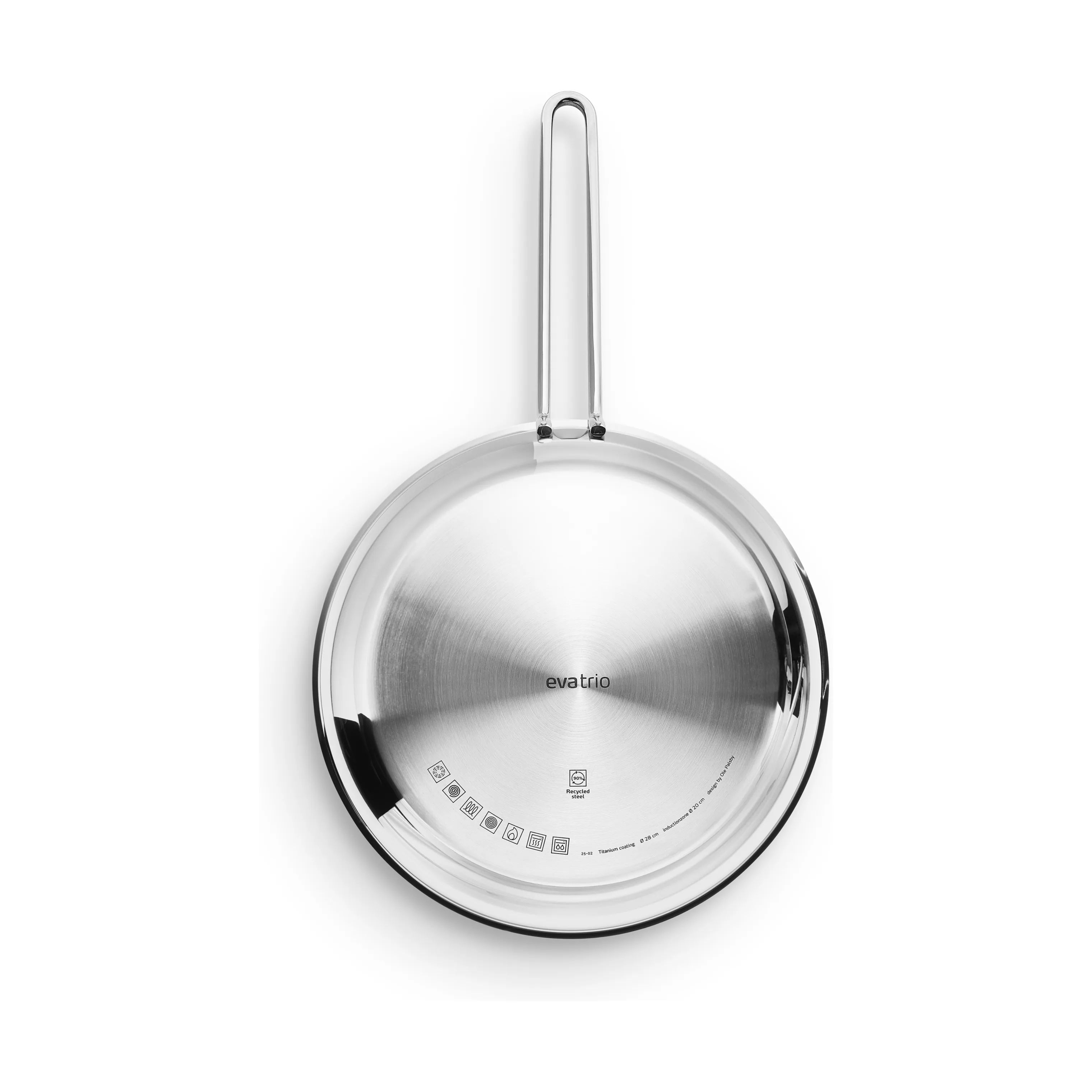 Eva Trio Stegepander Titanium Rec. Laser Titanium Stegepande i Poleret stål, 28 cm, 5