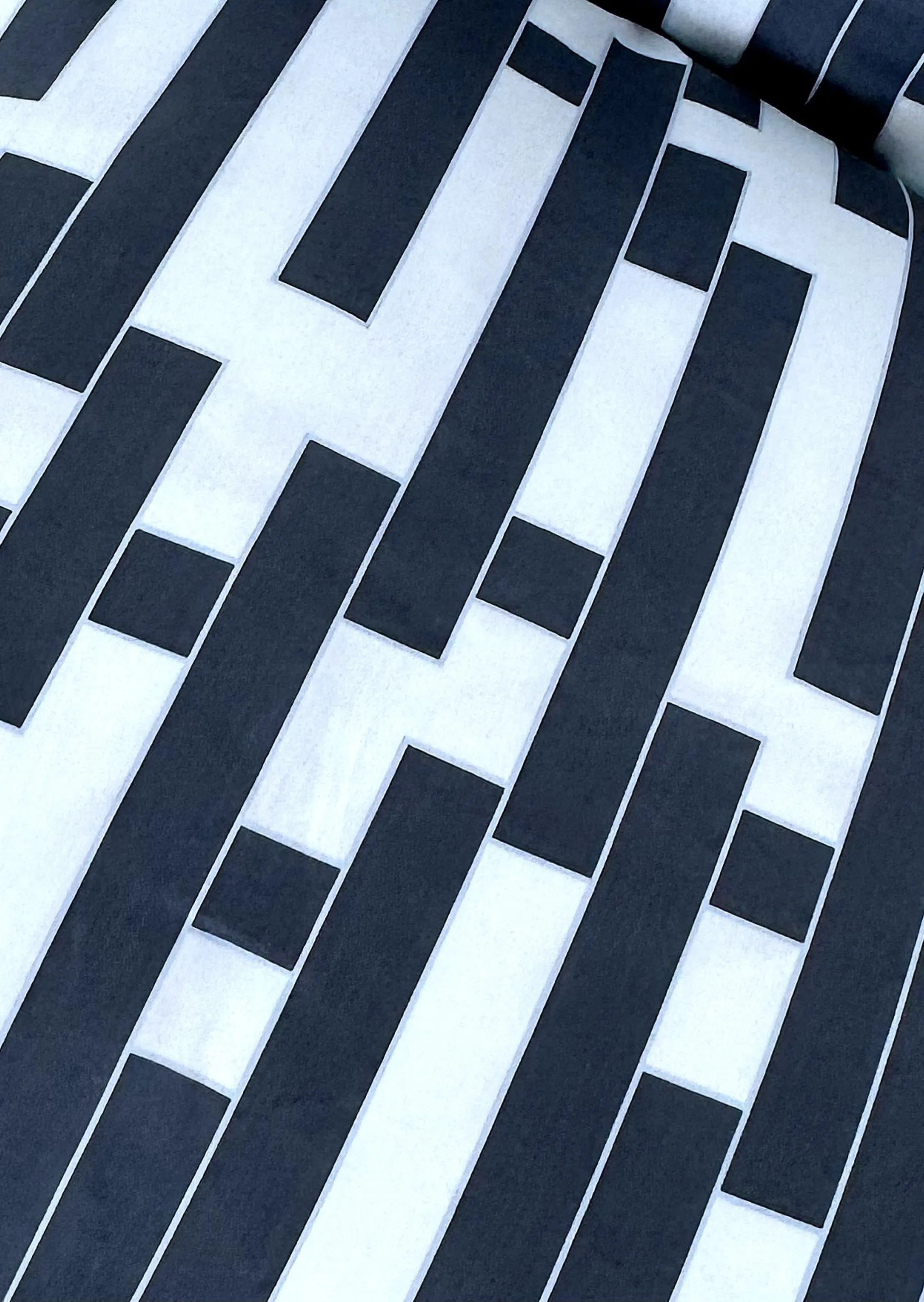 omhu x Mads Barfod Sengetøj Tiles Sengetøj i Aqua, B140 x L220 cm, 6