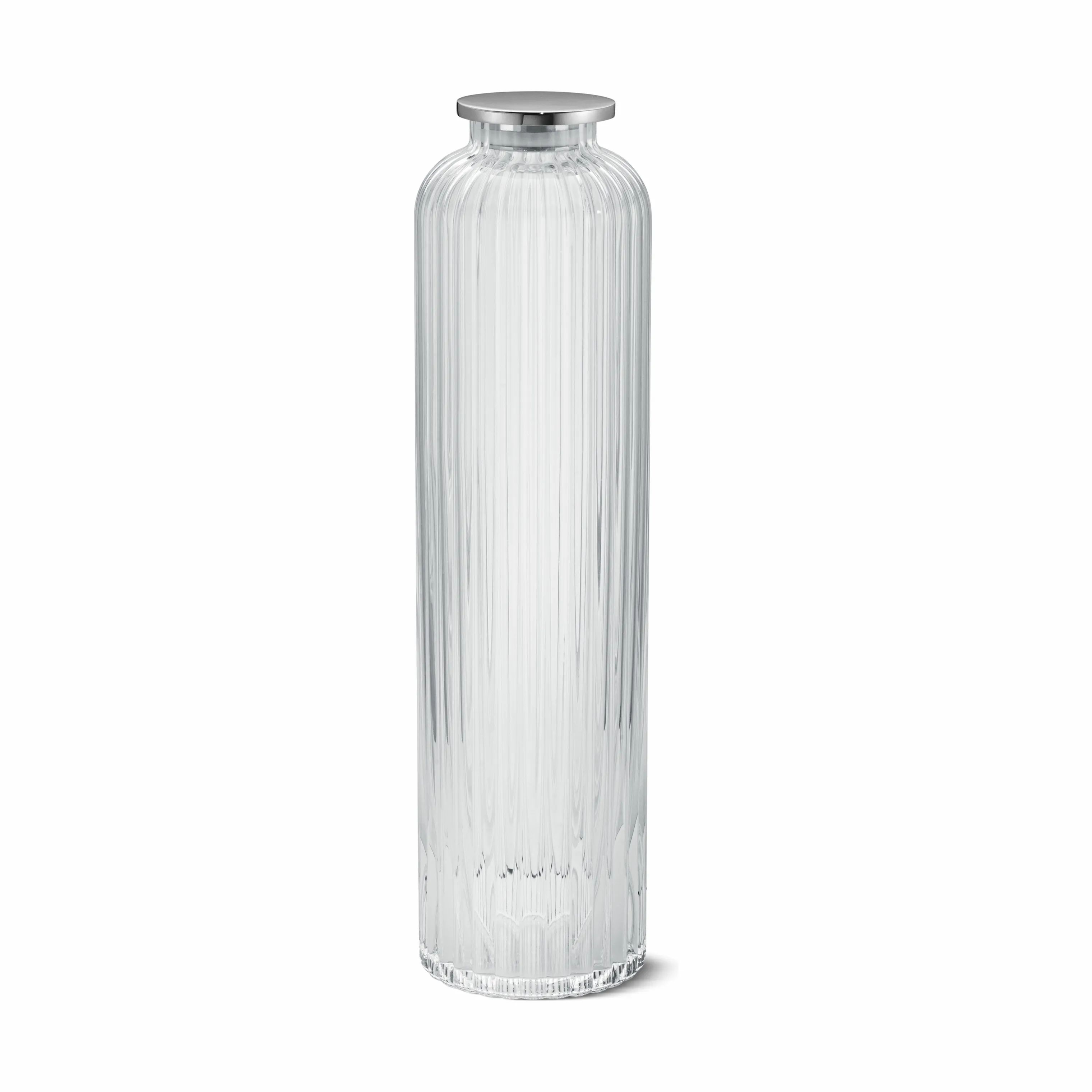 Georg Jensen Vandkarafler Bernadotte Karaffel m. låg i Klar/stål, 30,5 cm, 1