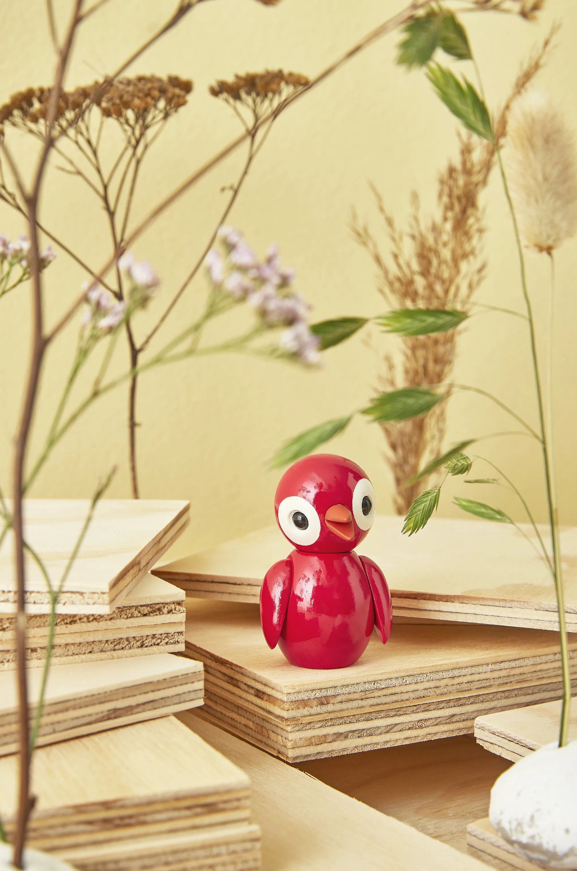 Spring Copenhagen Dyrefigurer Fugl - Remarkable Red i Rød, 2