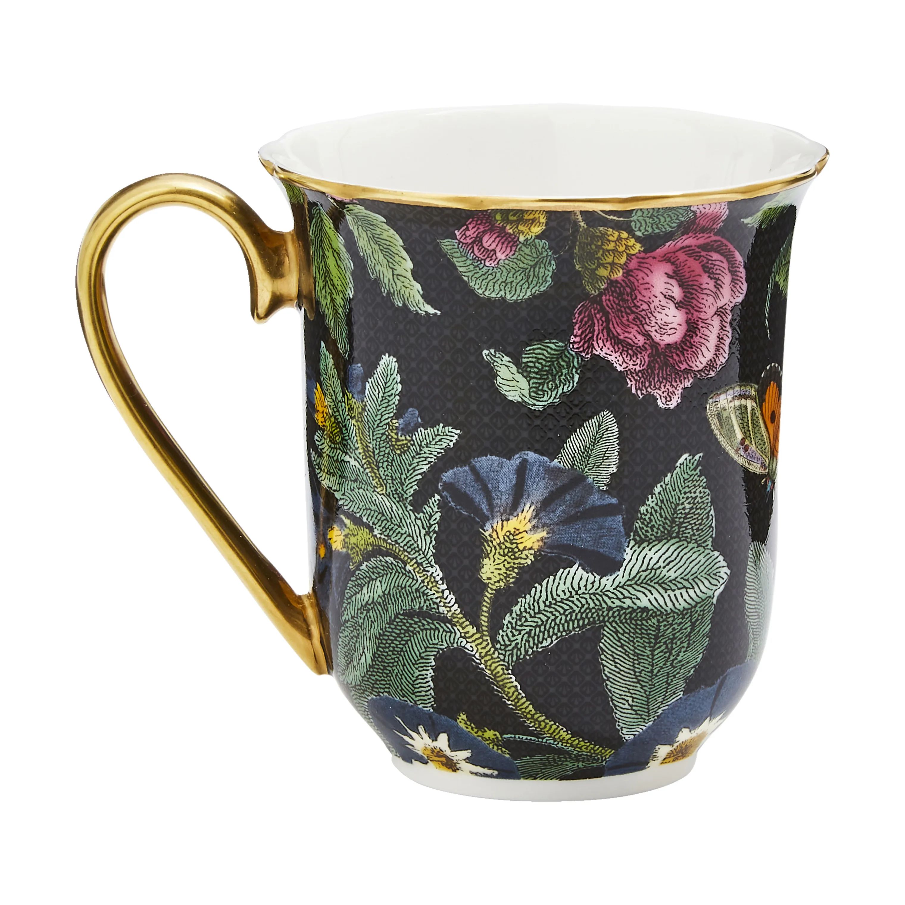 Spode Krus og kopper med hank Creatures Of Curiosity Krus i sort/Lyserød/guld, 4