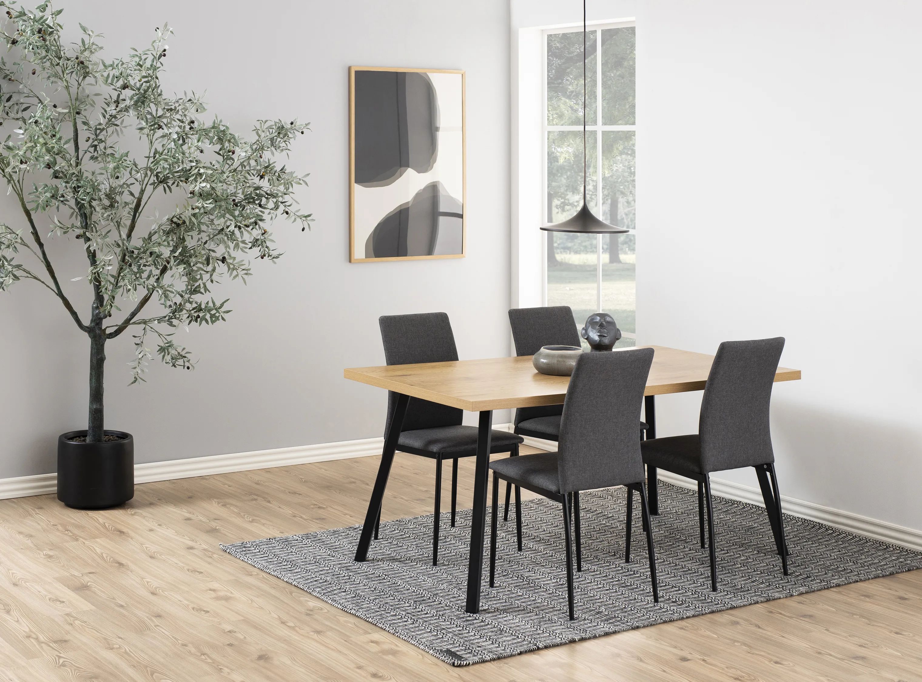 CASA Living Spisebordsstole Demina Spisebordsstol - 4 stk. i Grå, 3