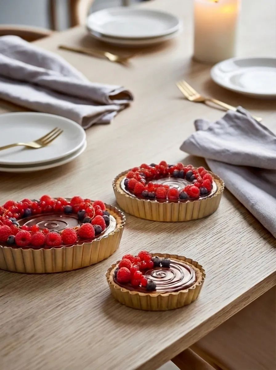 Cook & Baker Tærteforme og fade Premium Tærteform - 4 stk. i guldfarvet, 2