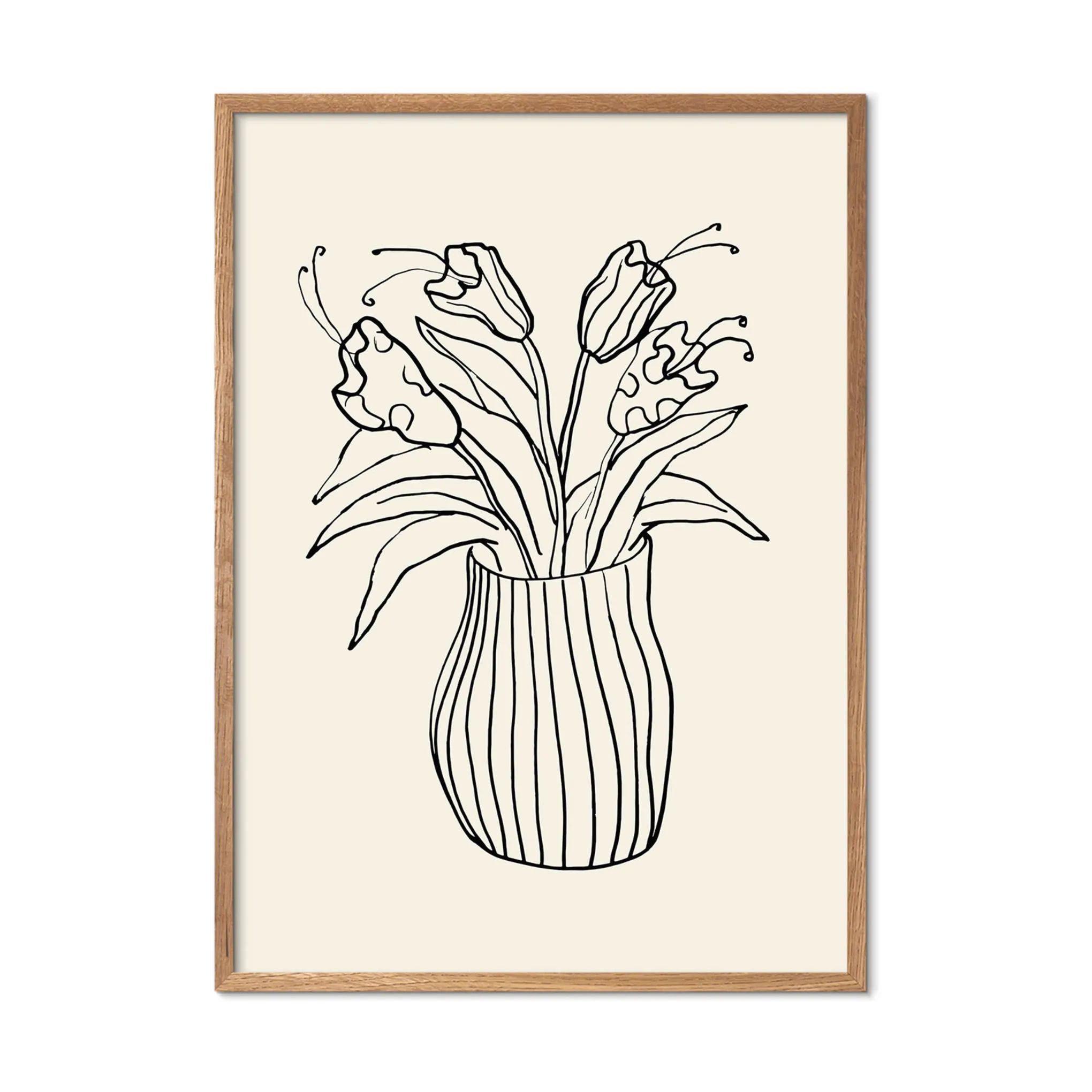 Poster&Frame Plakater Plakat - Vase Sketch i B30 x L40 cm, 3