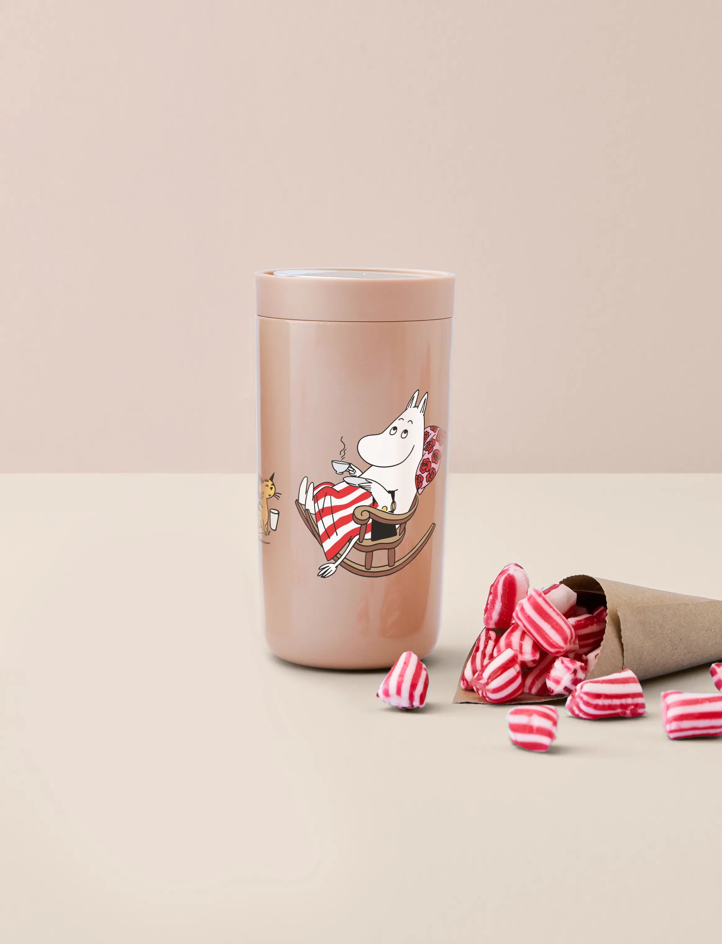 Stelton To go kopper Drink-It To-Go Click Termokop i Moomin mamma, 20 cl, 2