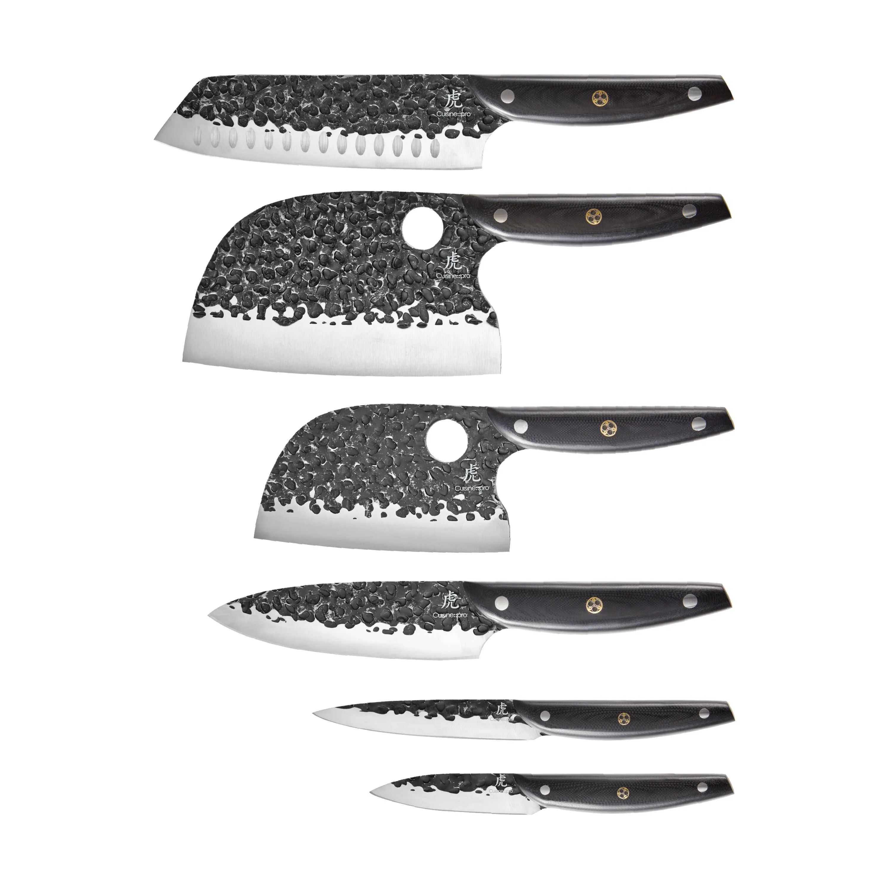 THE CUSTOM CHEF™ Knivblokke med knive Cuisine::pro Kuro Kiba Cuisine::pro® Kuroi Kiba™ Knivblok - 7 dele i Black, 4