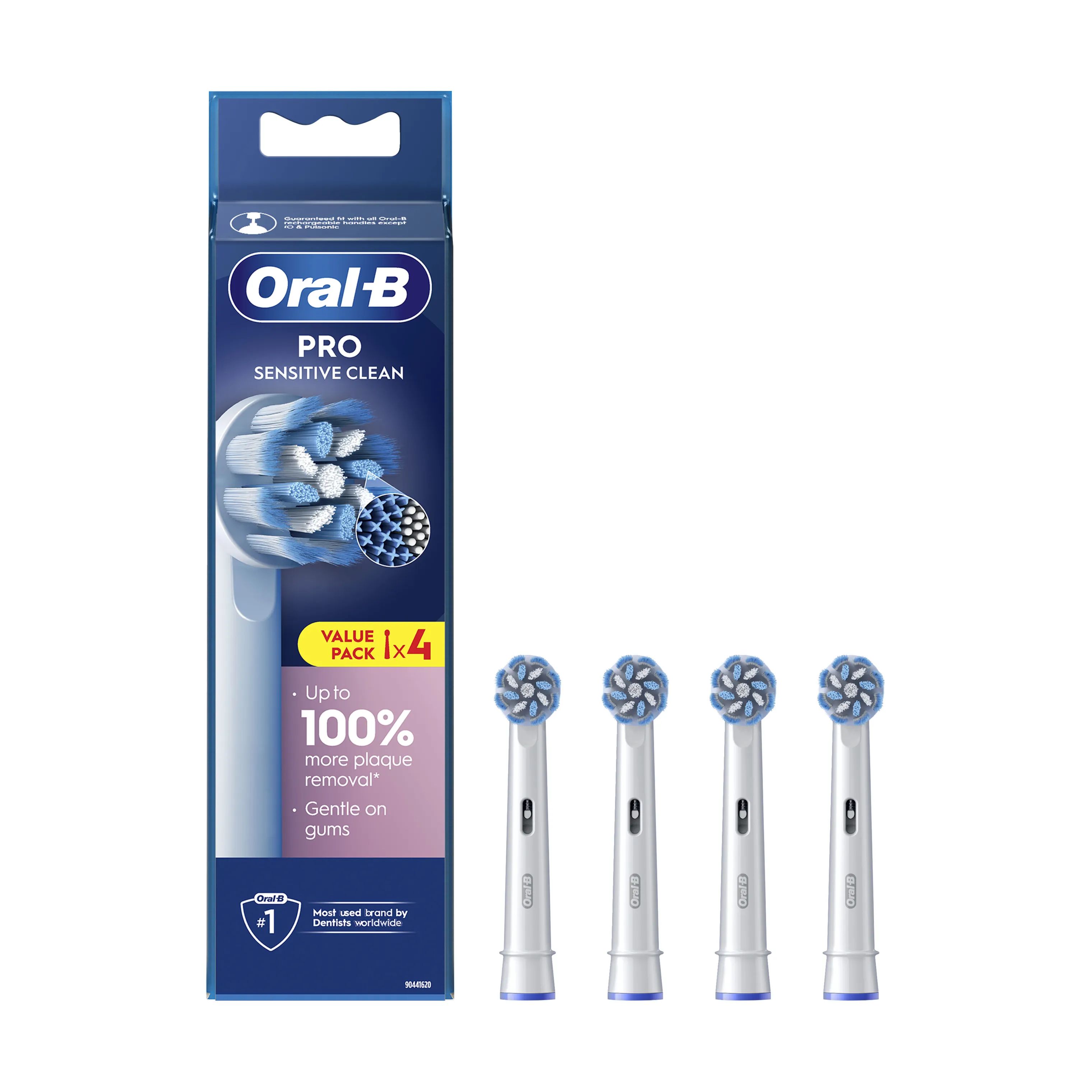 Oral-B Tandbørstehoveder Pro Sensitive Clean Børstehoveder - 4 stk. i Hvid, 4