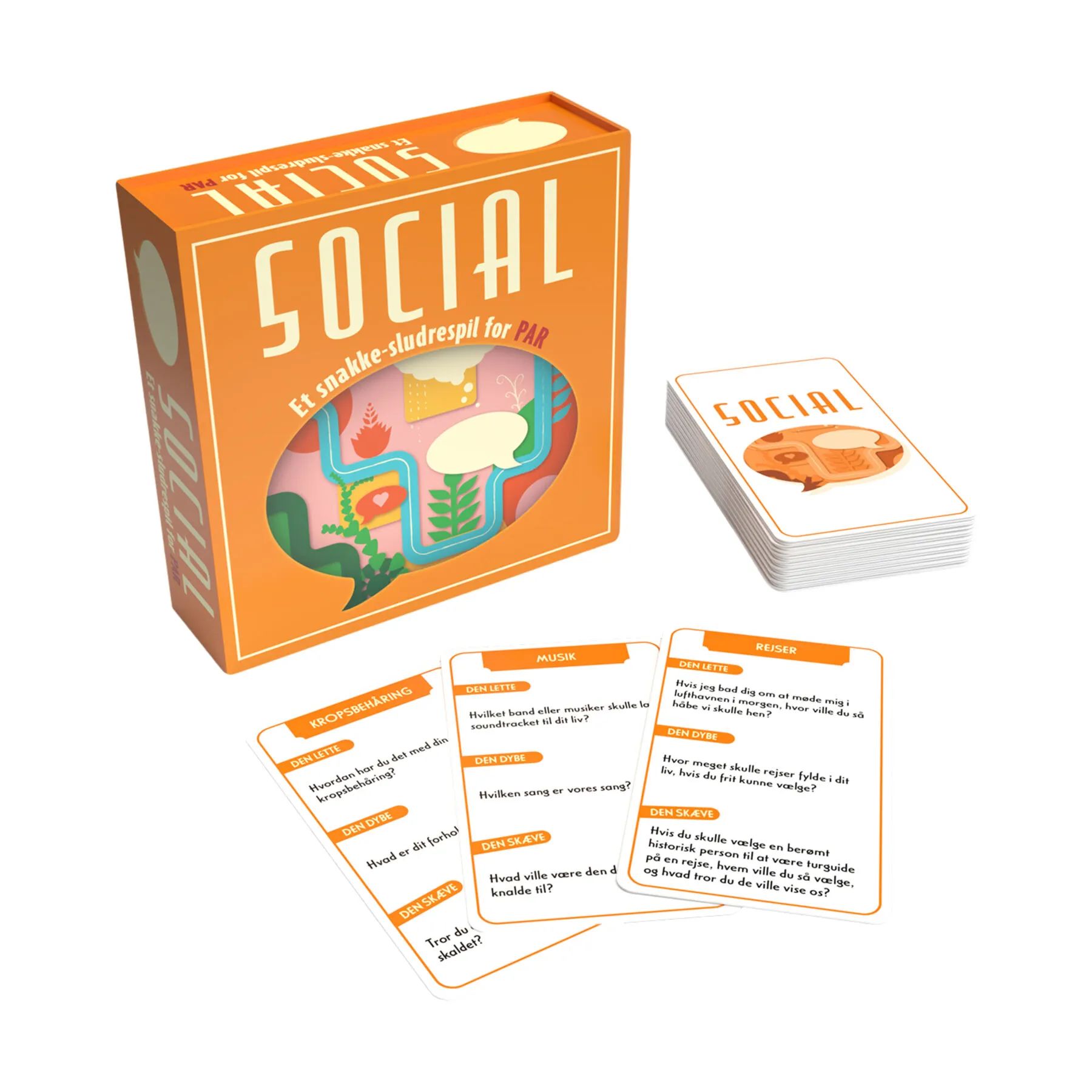 Spilbræt Spil Kortspil - Social - Par i Orange, 3
