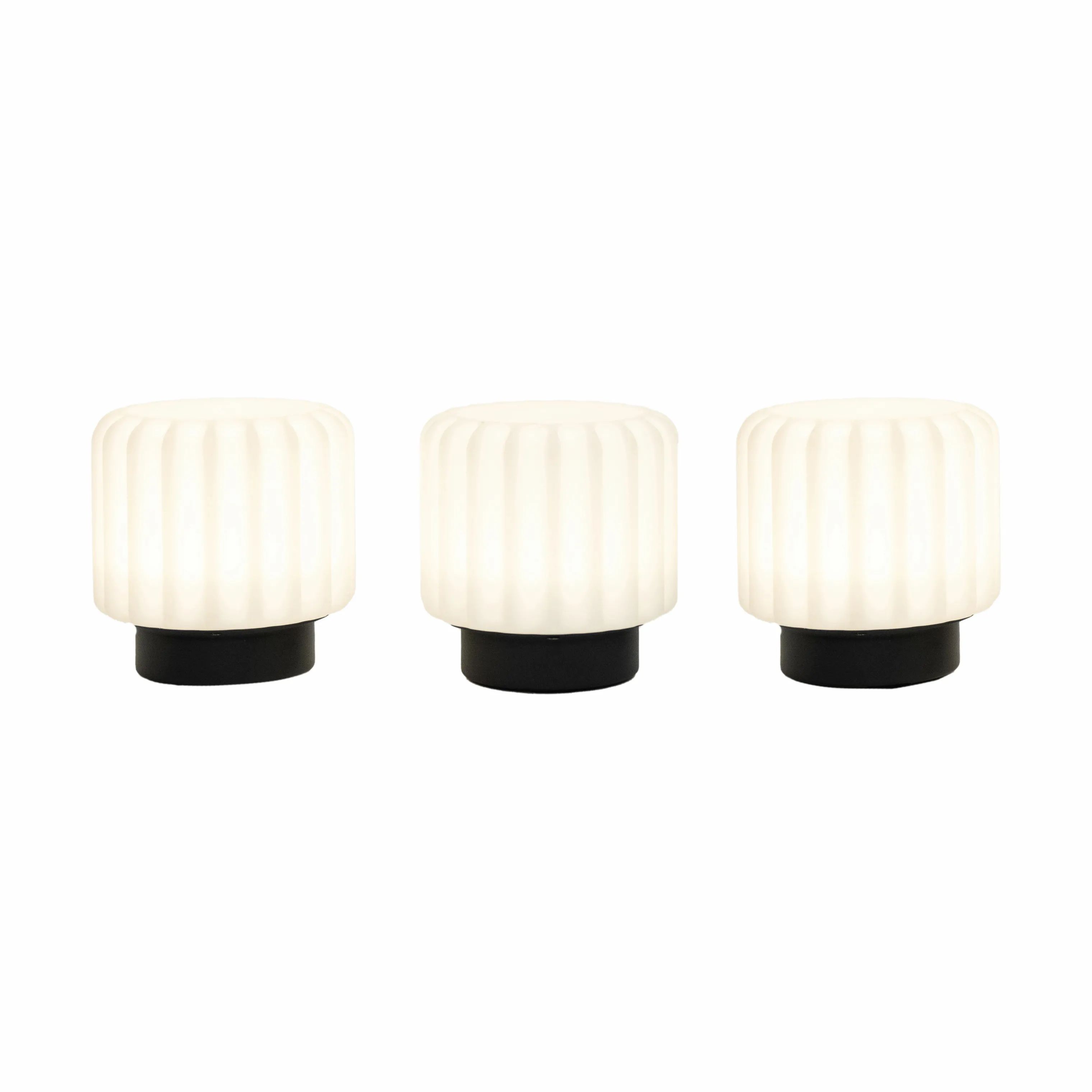 Atelier Pierre since 1968 Bordlamper Dentelles Bordlampe - 3 stk. i hvid/sort, 1