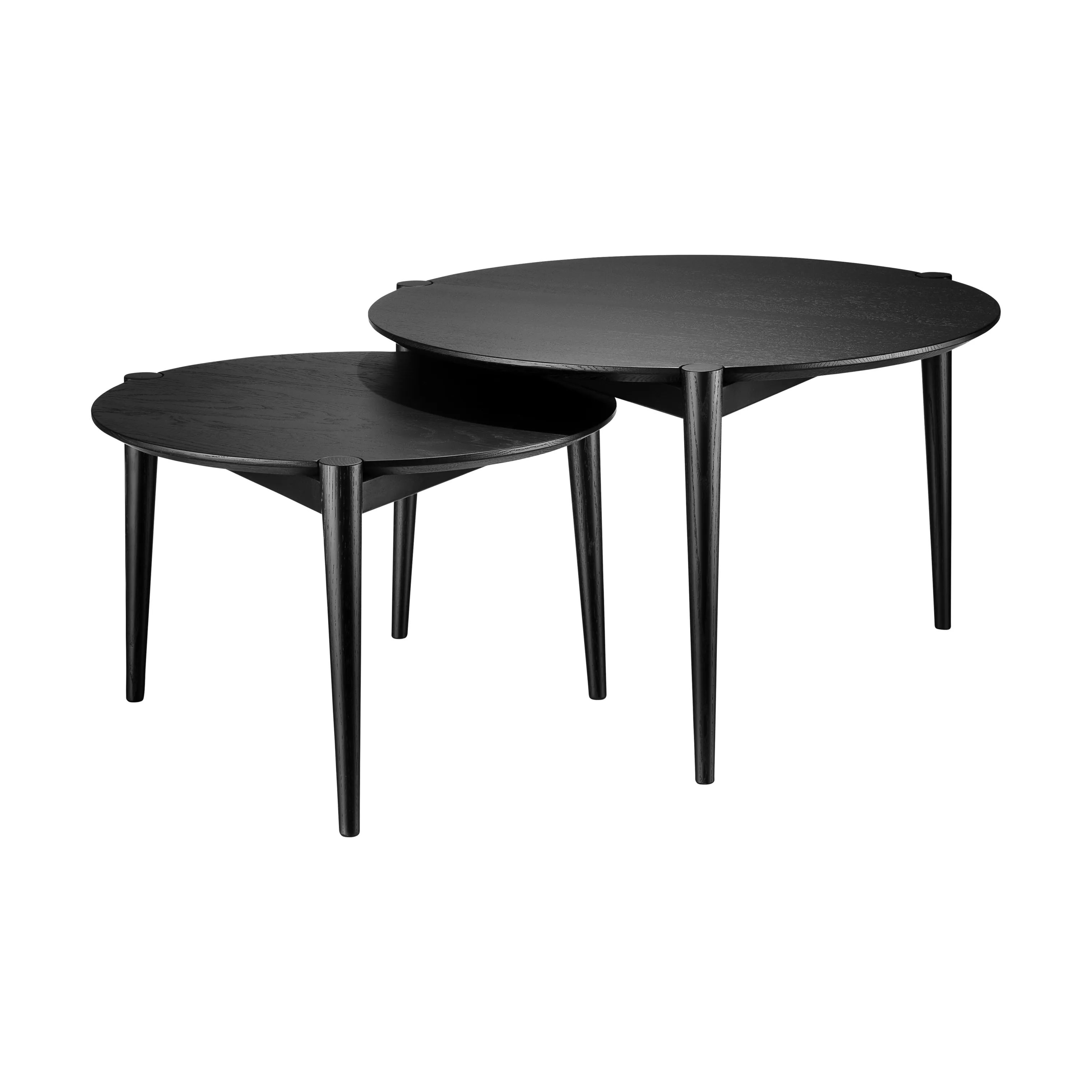FDB Møbler Sofaborde D102 Sofabord i Jet Black (RAL 9005), 55 cm, 2