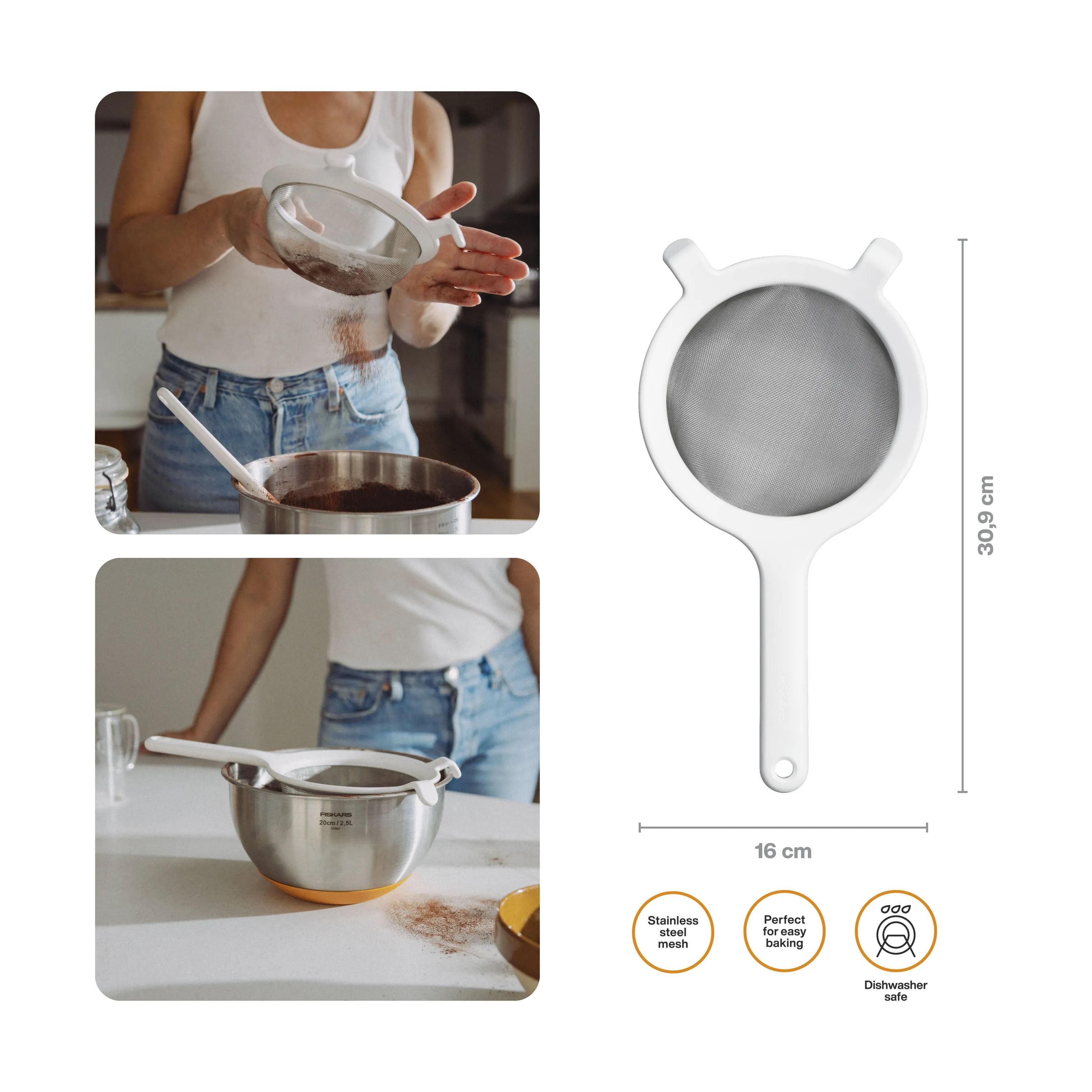 Fiskars Sier Functional Form Si i Hvid/Sølv, 3