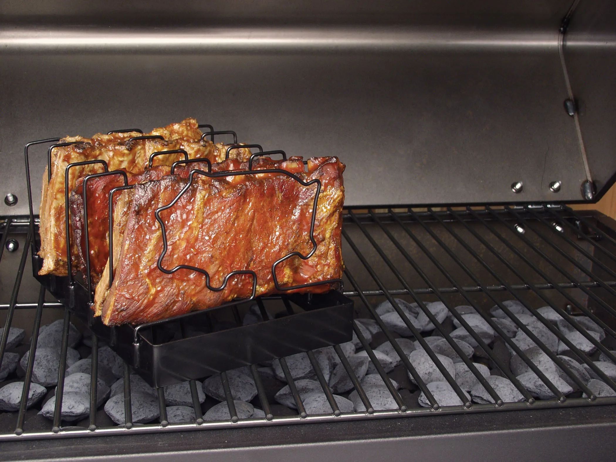 Barbecue Masters Øvrigt grilltilbehør Spareribsholder i Sort, 2
