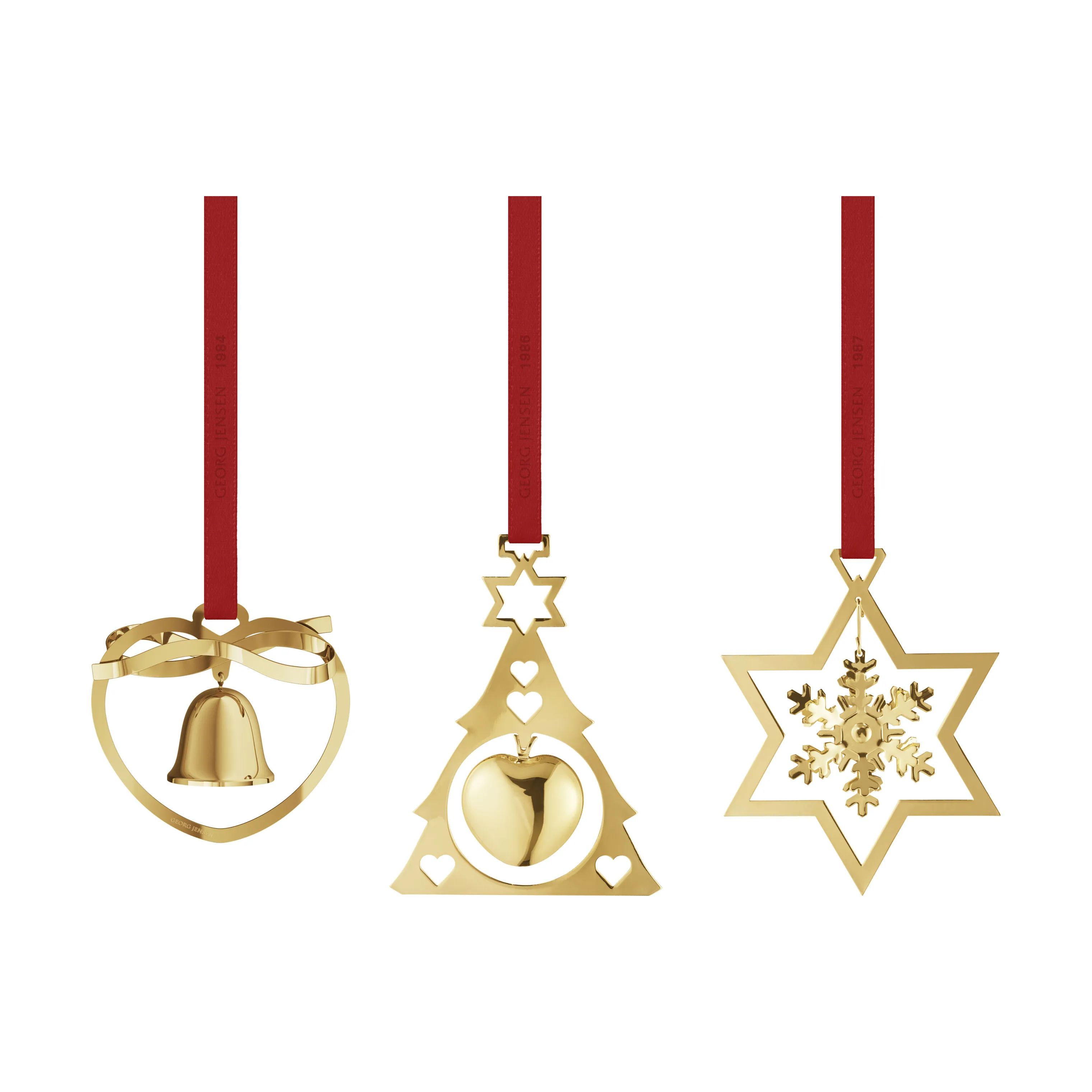 Georg Jensen Juleophæng Christmas Collectibles CC 24 Juleuro - 3 stk. i Guld, 1