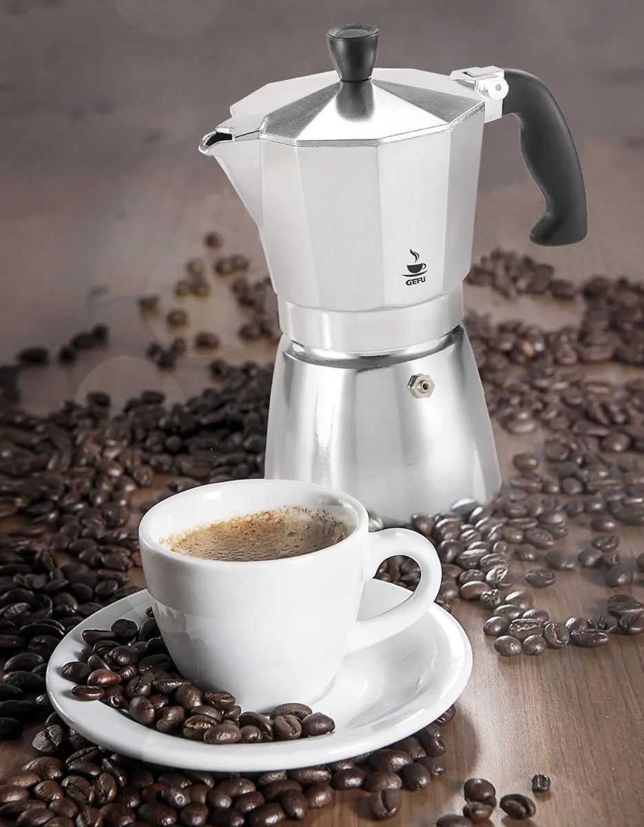 Gefu Stempelkander Gefu Te/kaffe Espressobrygger i 6 kopper, 1