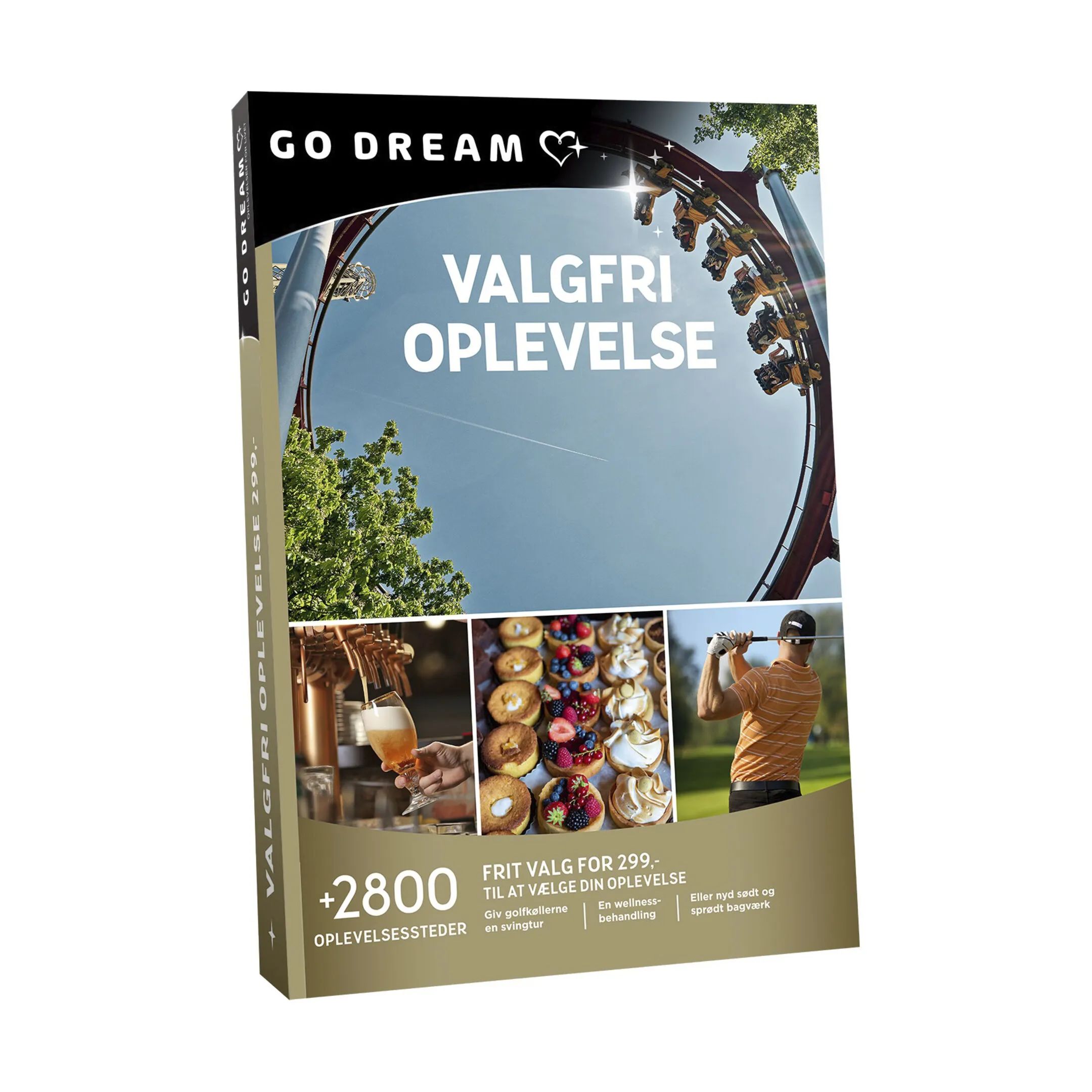 GO DREAM Oplevelsesgavekort Gavekort - Valgfri oplevelse i Værdi: 299, 2