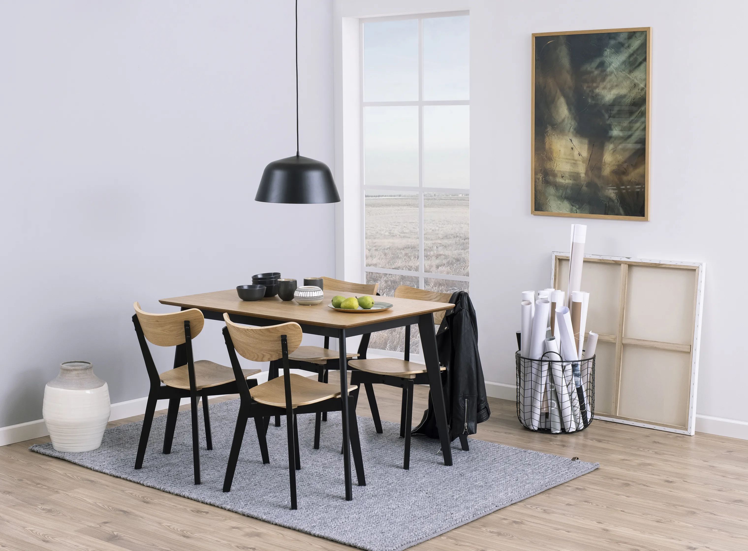 CASA Living Spiseborde Roxby Spisebord i Eg/sort, 2