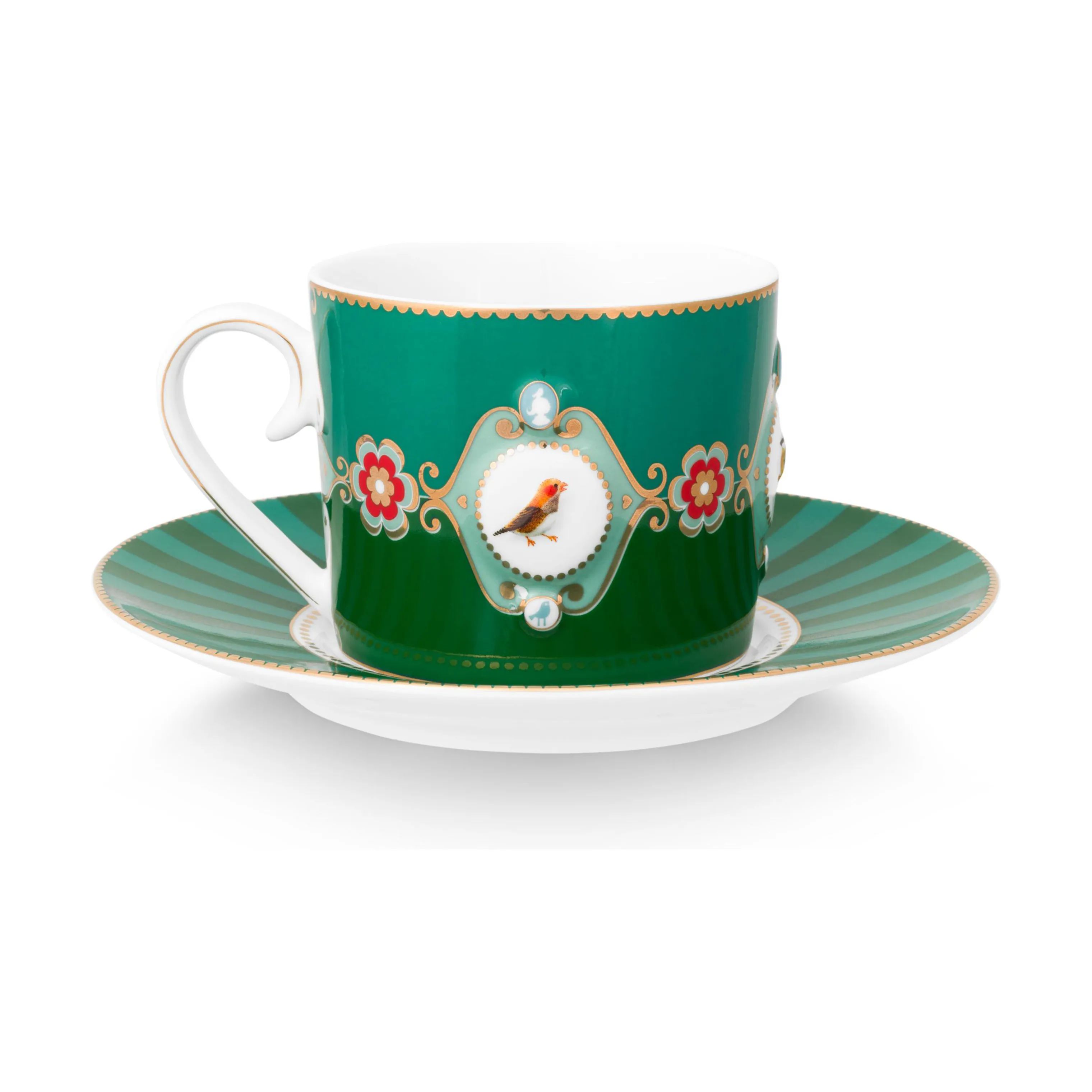 PIP Studio Krus og kopper med hank Love Birds Kop i Green, 4
