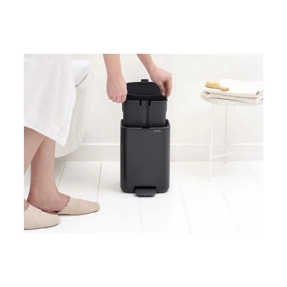 Brabantia Pedalspande Bo Pedalspand i Mat sort, 4 L, 4
