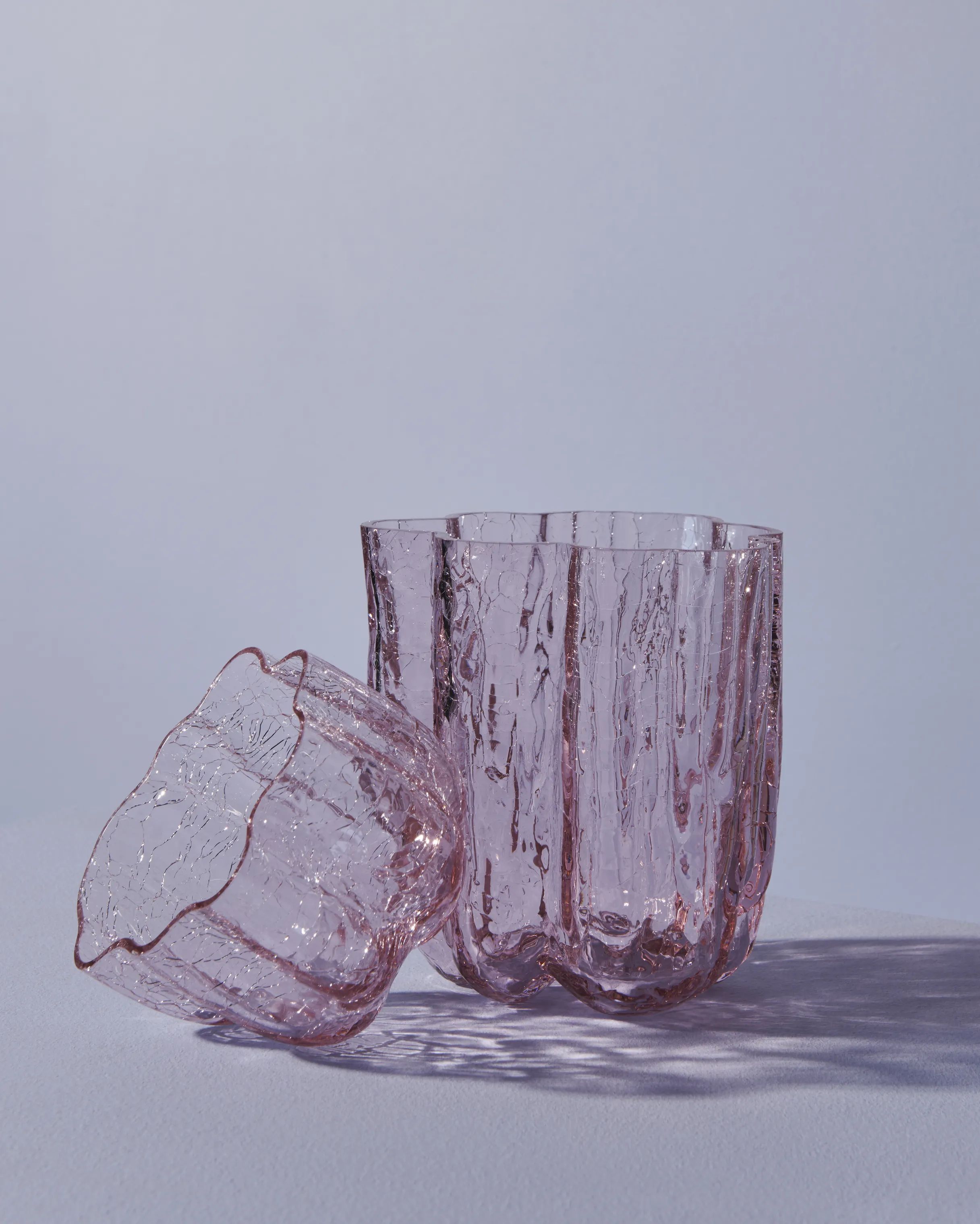 Kosta Boda Vaser Crackle Vase i Pink, 2