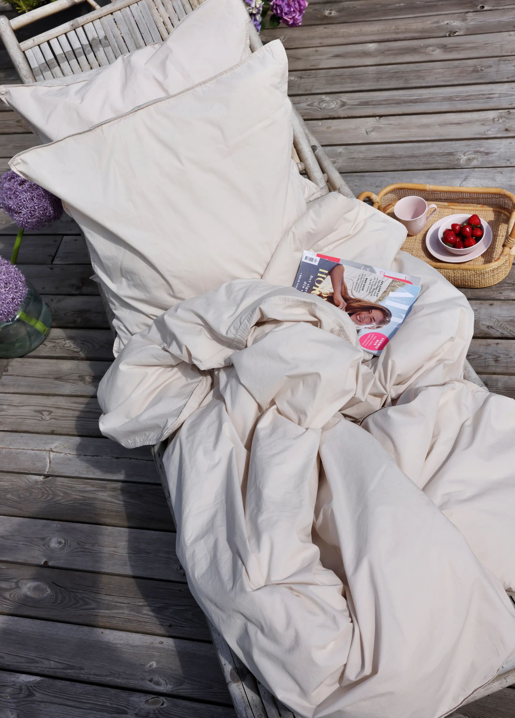 SKAGEN living Sengetøj Sengetøj i Beige, 220 cm, 4