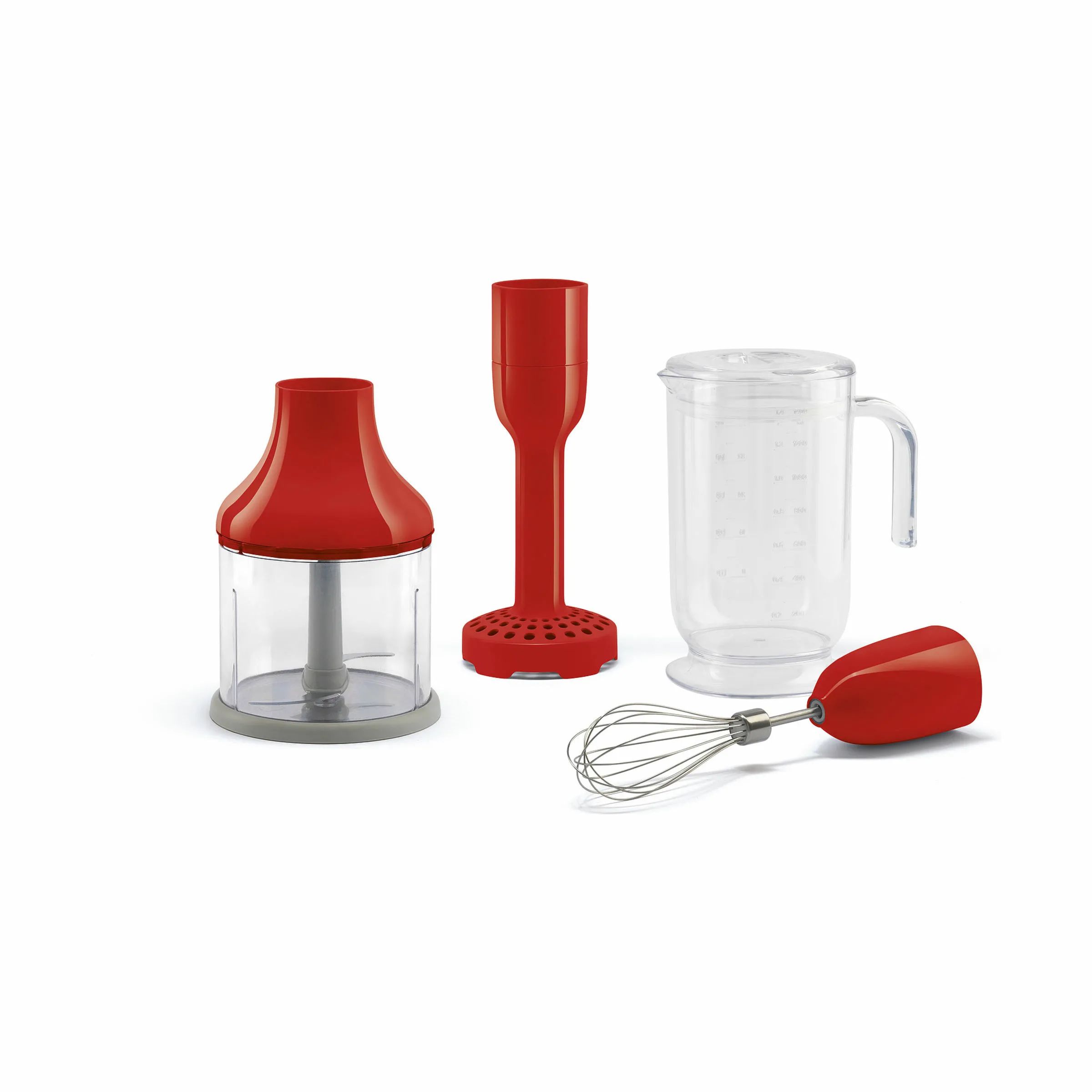 Smeg Tilbehør til stavblendere Stavblender Tilbehørssæt - 4 dele i Rød, 1