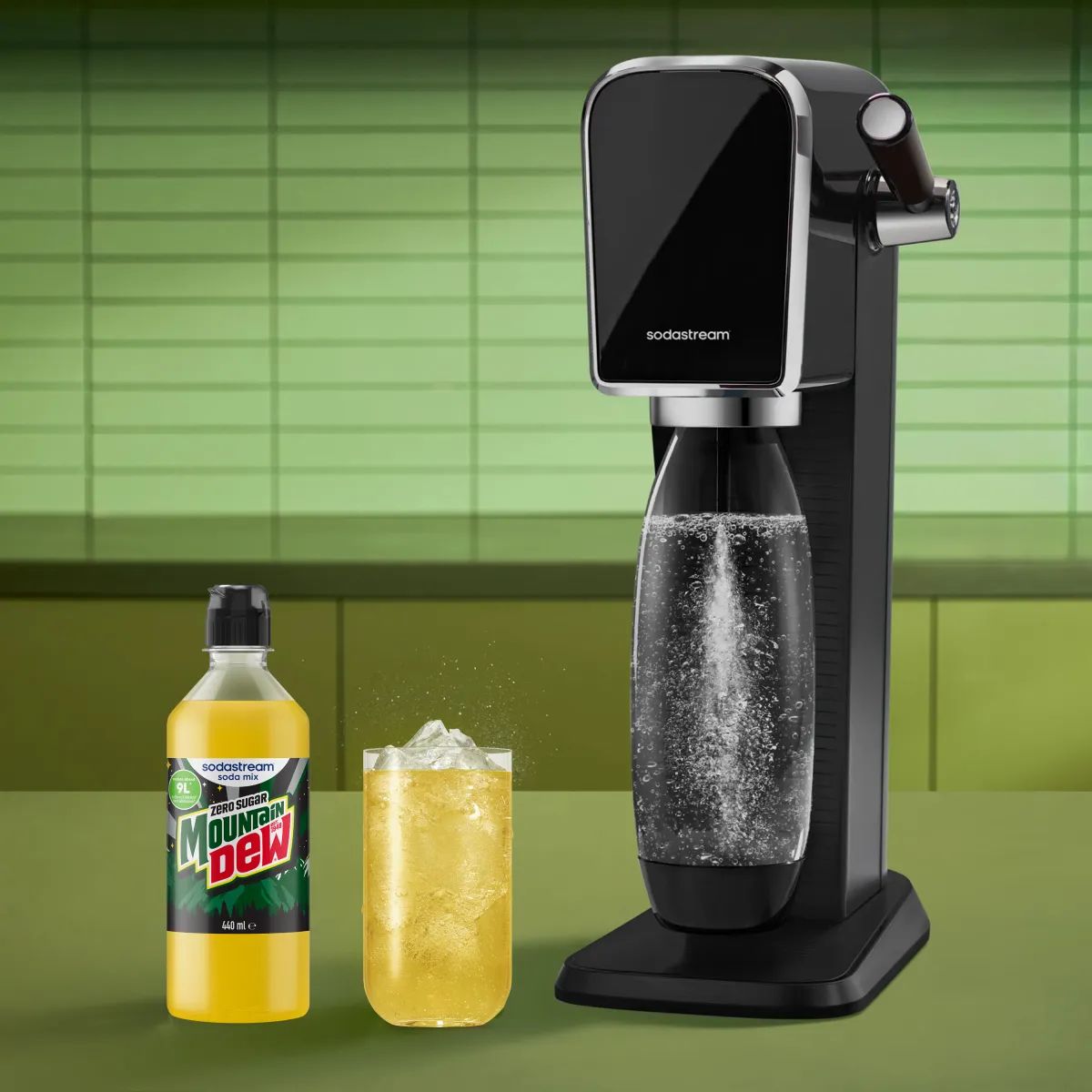 SodaStream Smagskoncentrater Sirup - Mountain Dew Diet i Mountain Dew Diet, 4