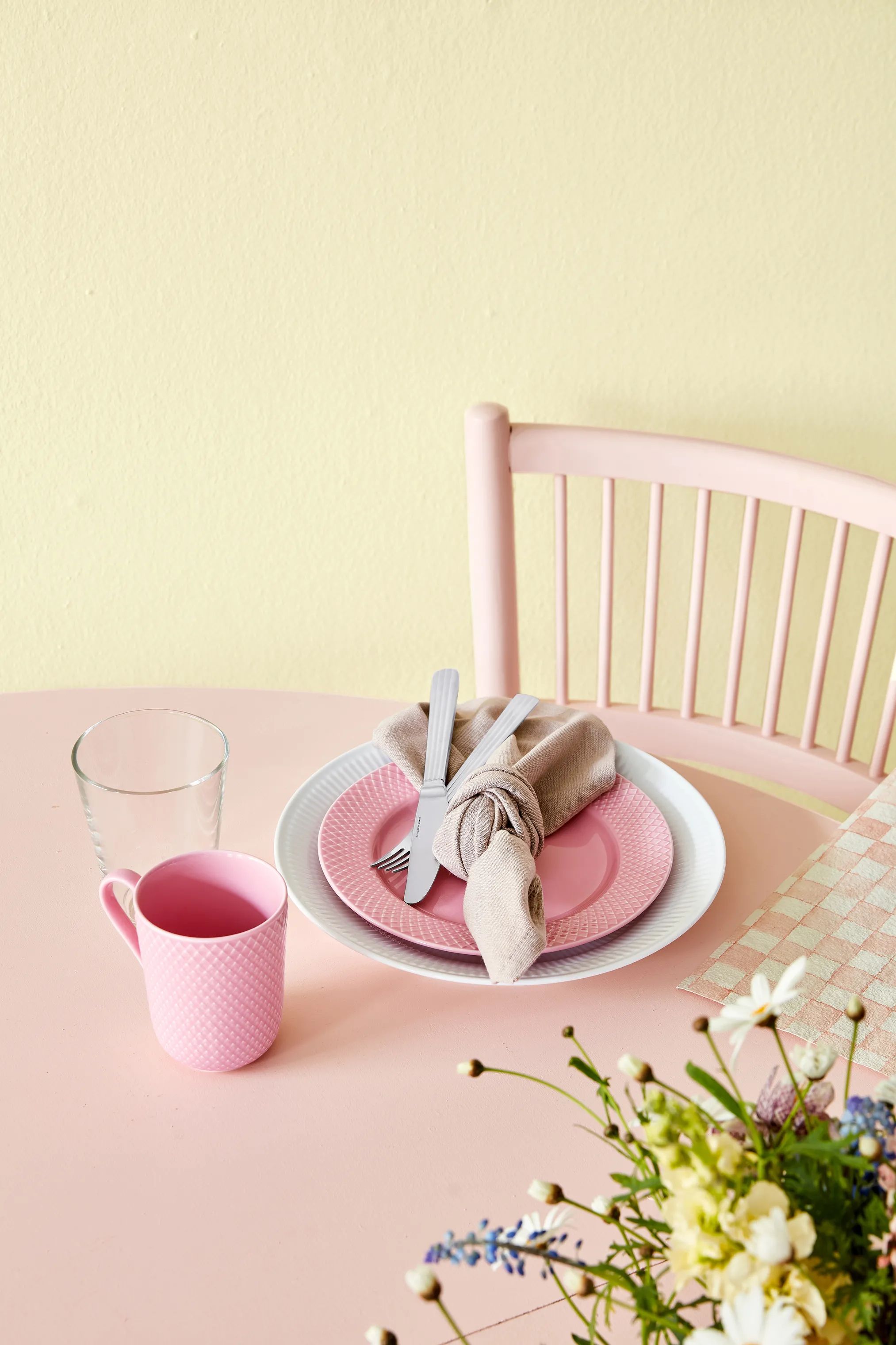 Lyngby Porcelæn Krus og kopper med hank Rhombe Color Krus m. hank i Rosa, 3