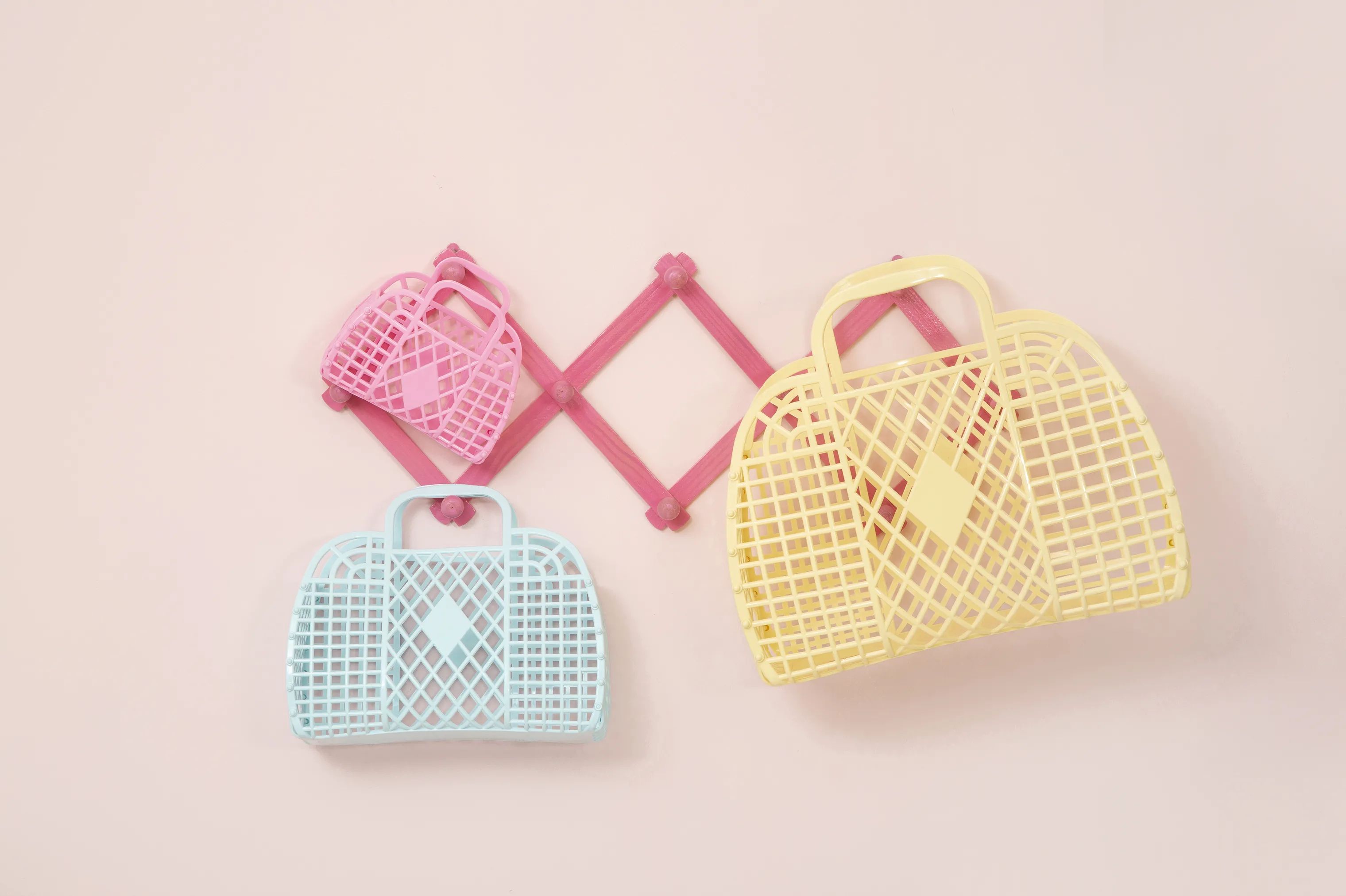 Sun Jellies Øvrigt interiør Retro Basket Small Retro Taske - Lille i Blue B 11 x L 31 x H 25,5 cm, 4
