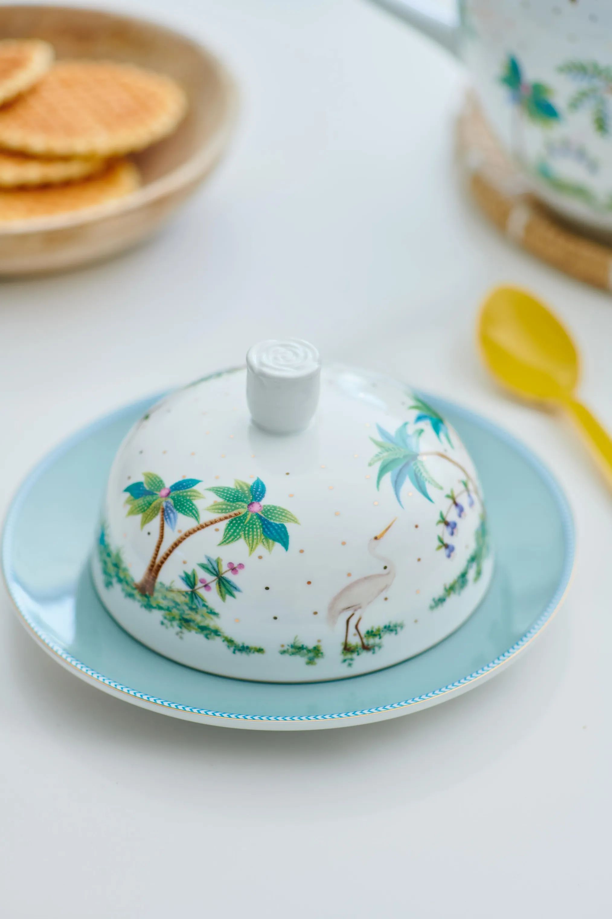 PIP Studio Serveringsfade Jolie Smørboks i Dot white, 2