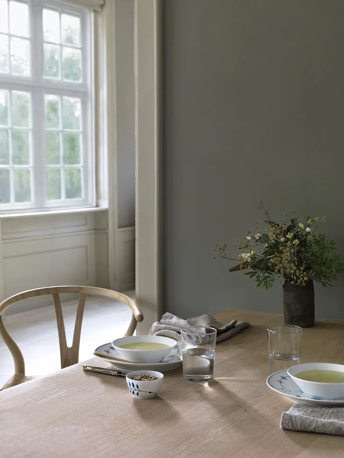 Royal Copenhagen Dybe tallerkener Hvid Riflet Dyb Tallerken i Hvid, 2