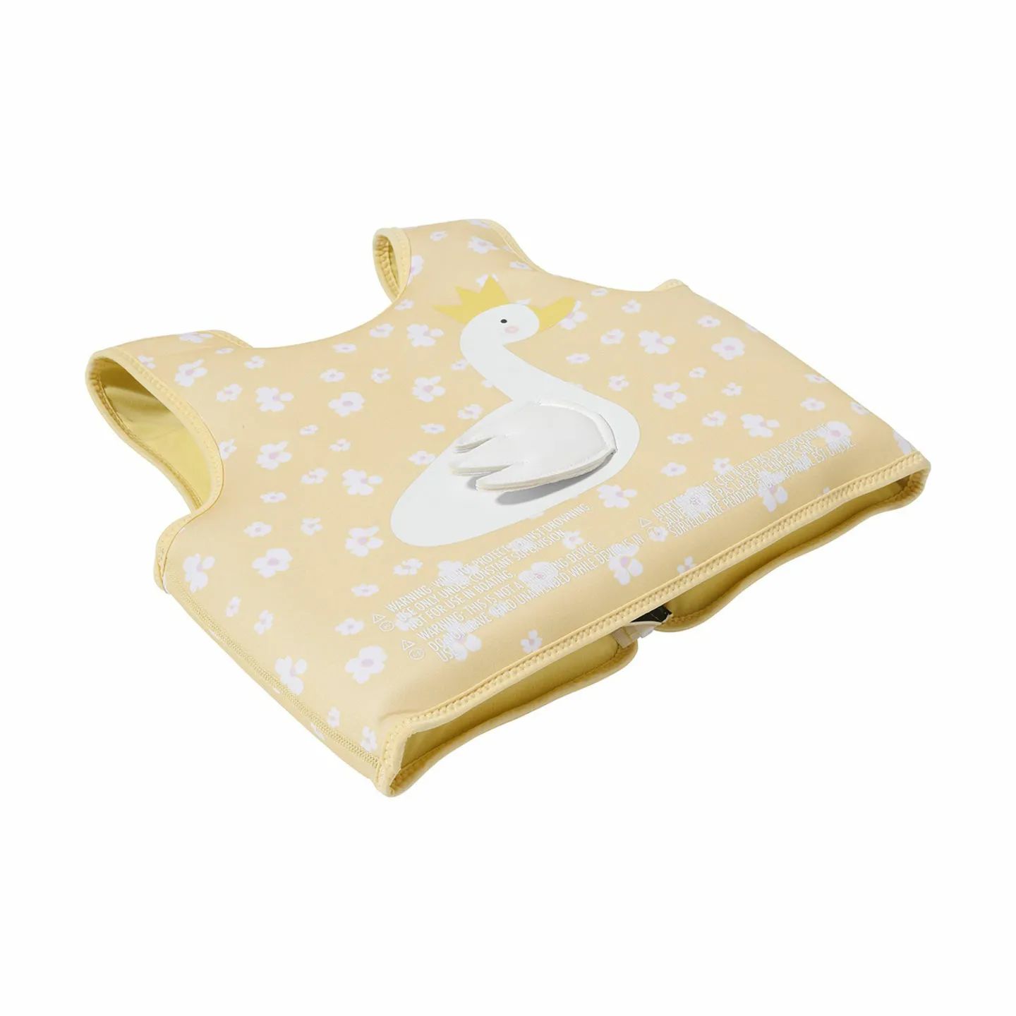 Sunnylife Badeudstyr Svømmevest - Princess Swan i gul/hvid, 3-6 år, 6