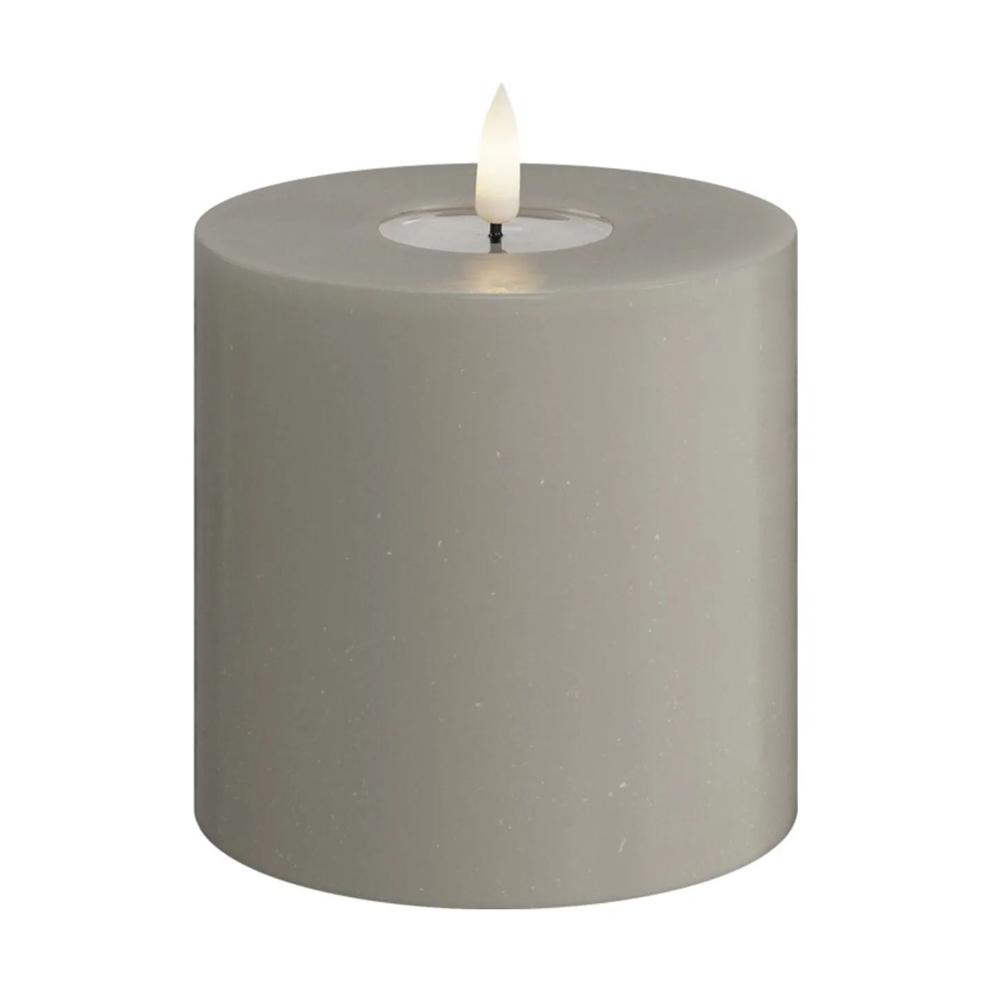 Deluxe Homeart LED-lys Real Flame LED Bloklys i Sand , 10 cm, 1