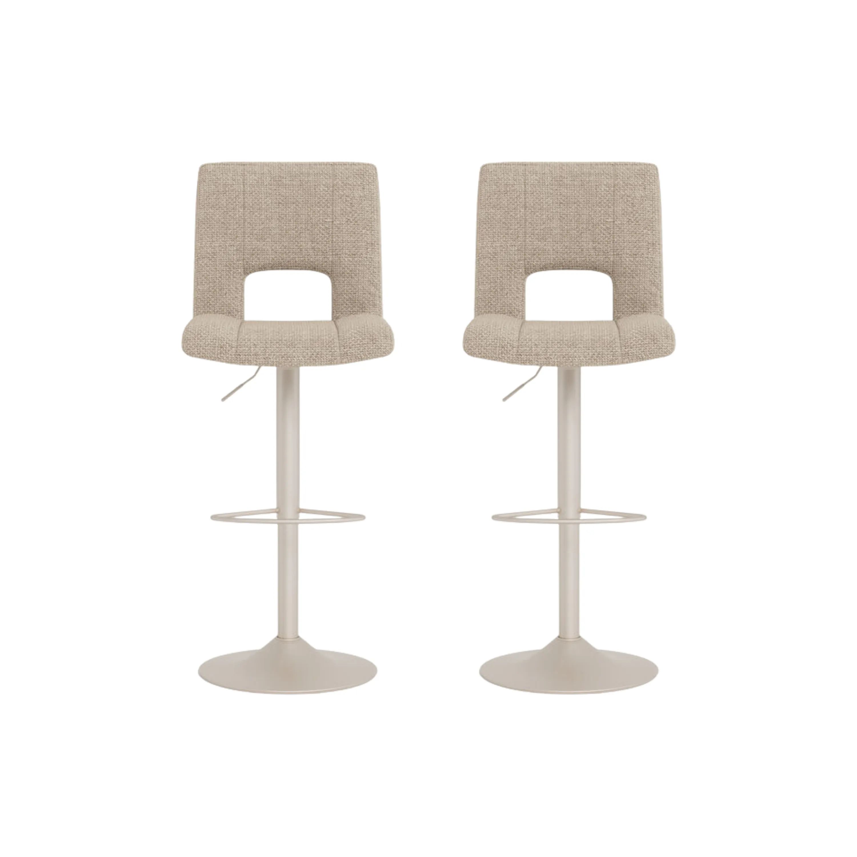 CASA Living Barstole Sylvia Barstol - 2 stk. i Beige/beige stel, 1