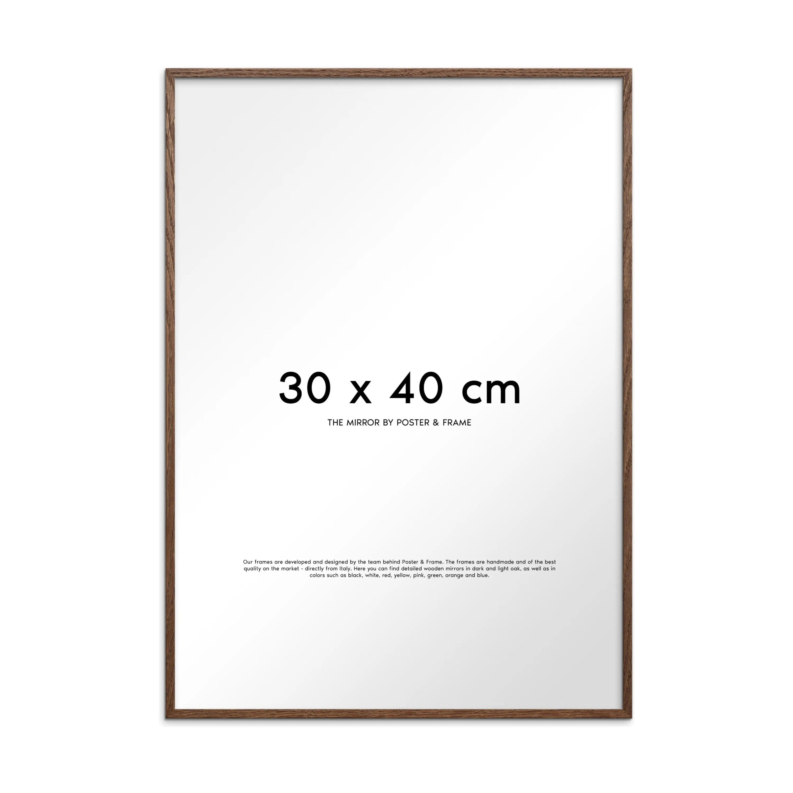 Poster&Frame Spejle Spejl i Dark oak, B30 x L40 cm, 1