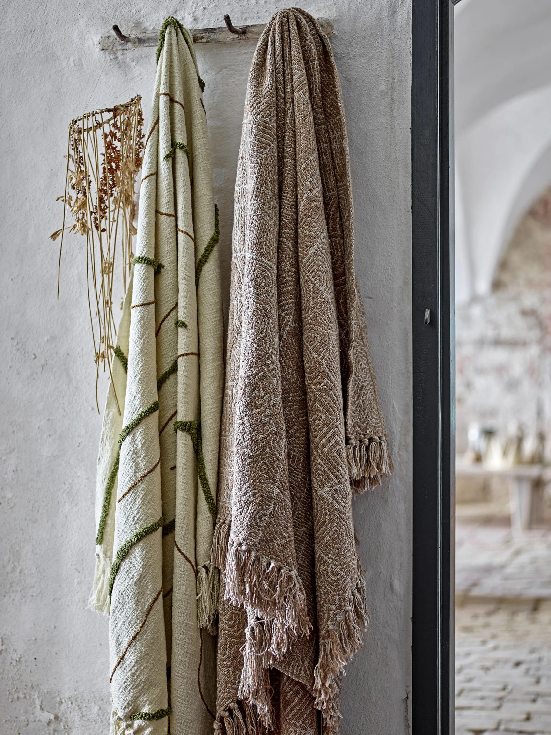 Bloomingville Plaider Osasio Plaid i Grøn, 3