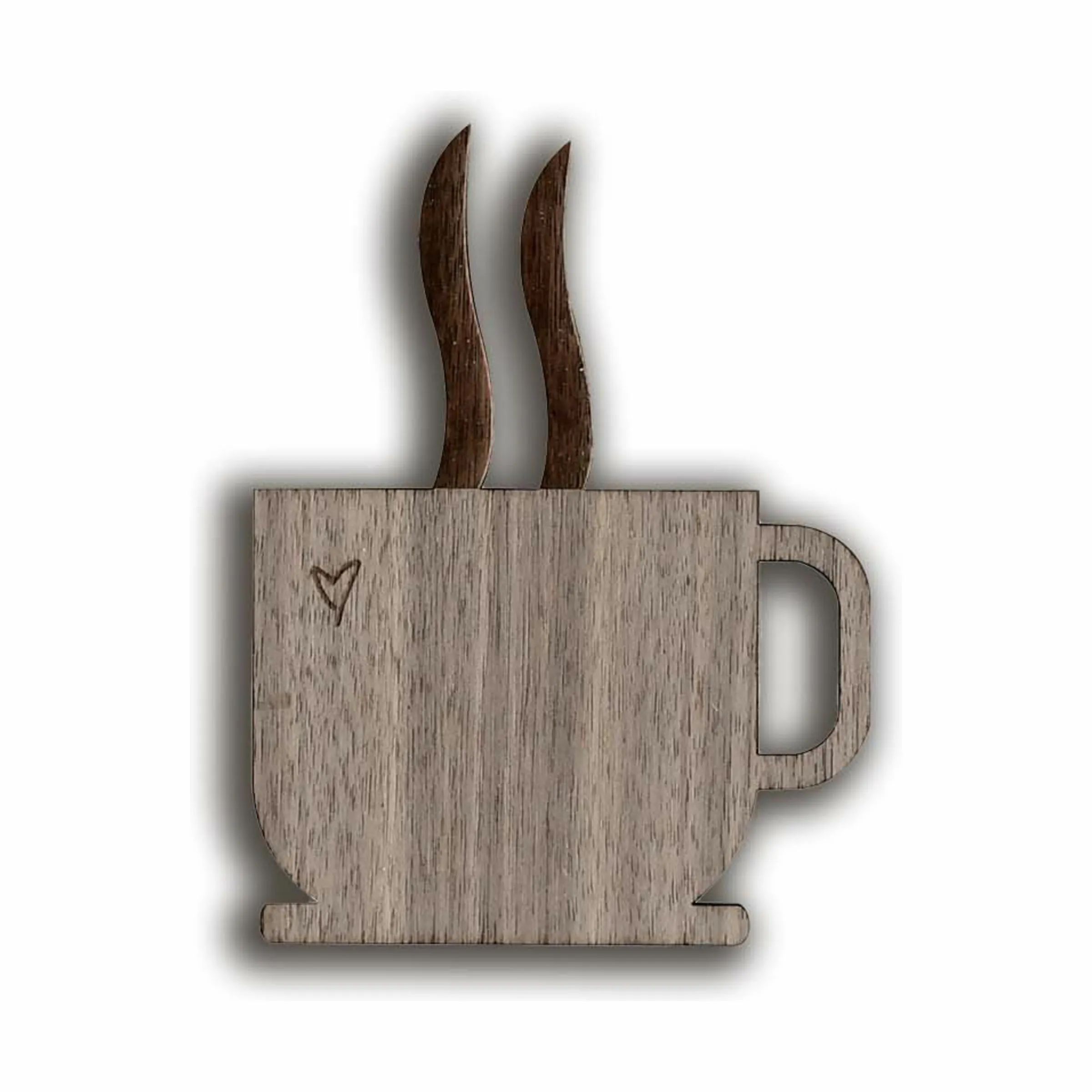 Minifabrikken Vægdekoration Dekoration - Kaffekop i Valnød, 1