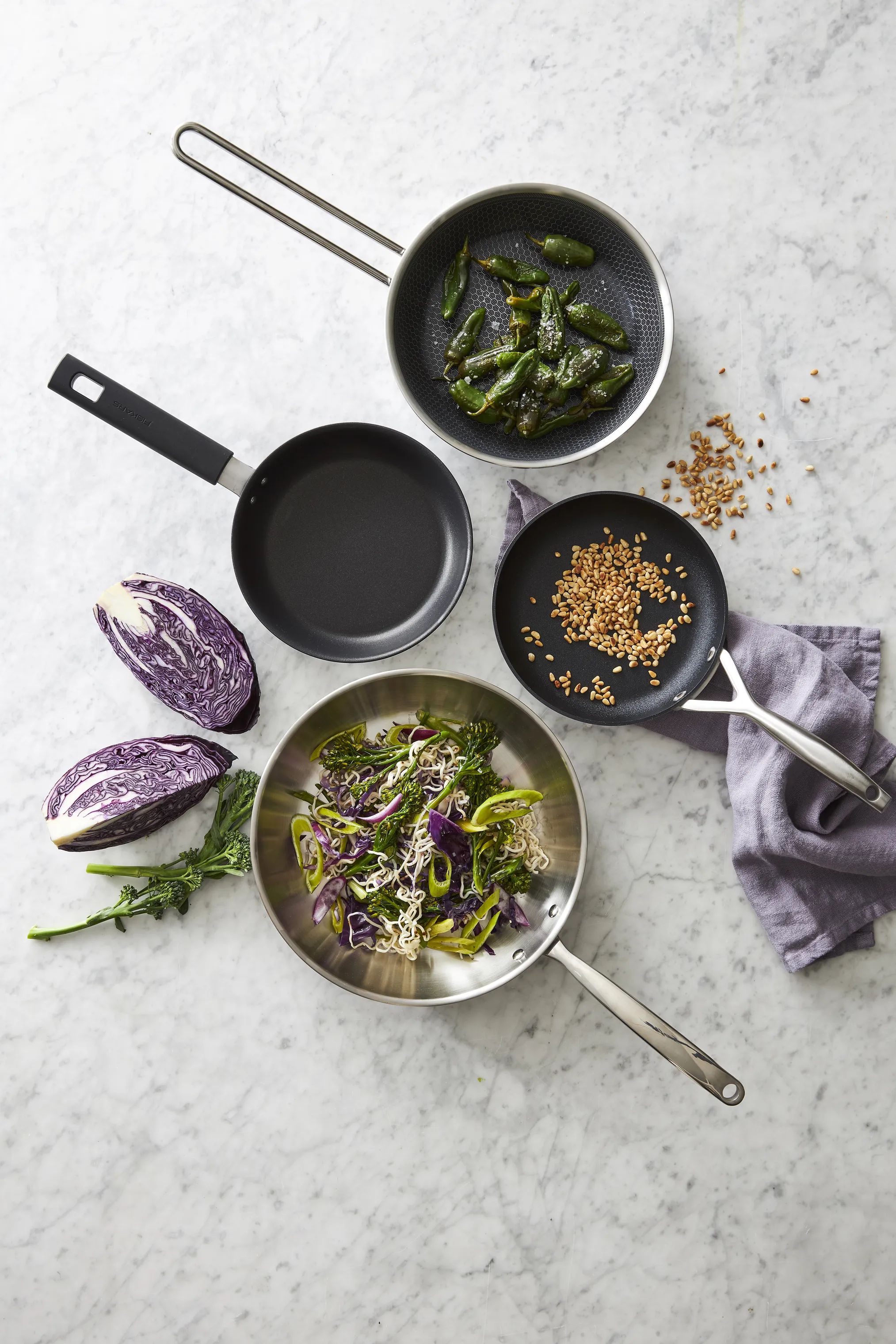 Cook & Baker Stegepander Premium Stegepande i Sølvfarvet/guldfarvet, 4