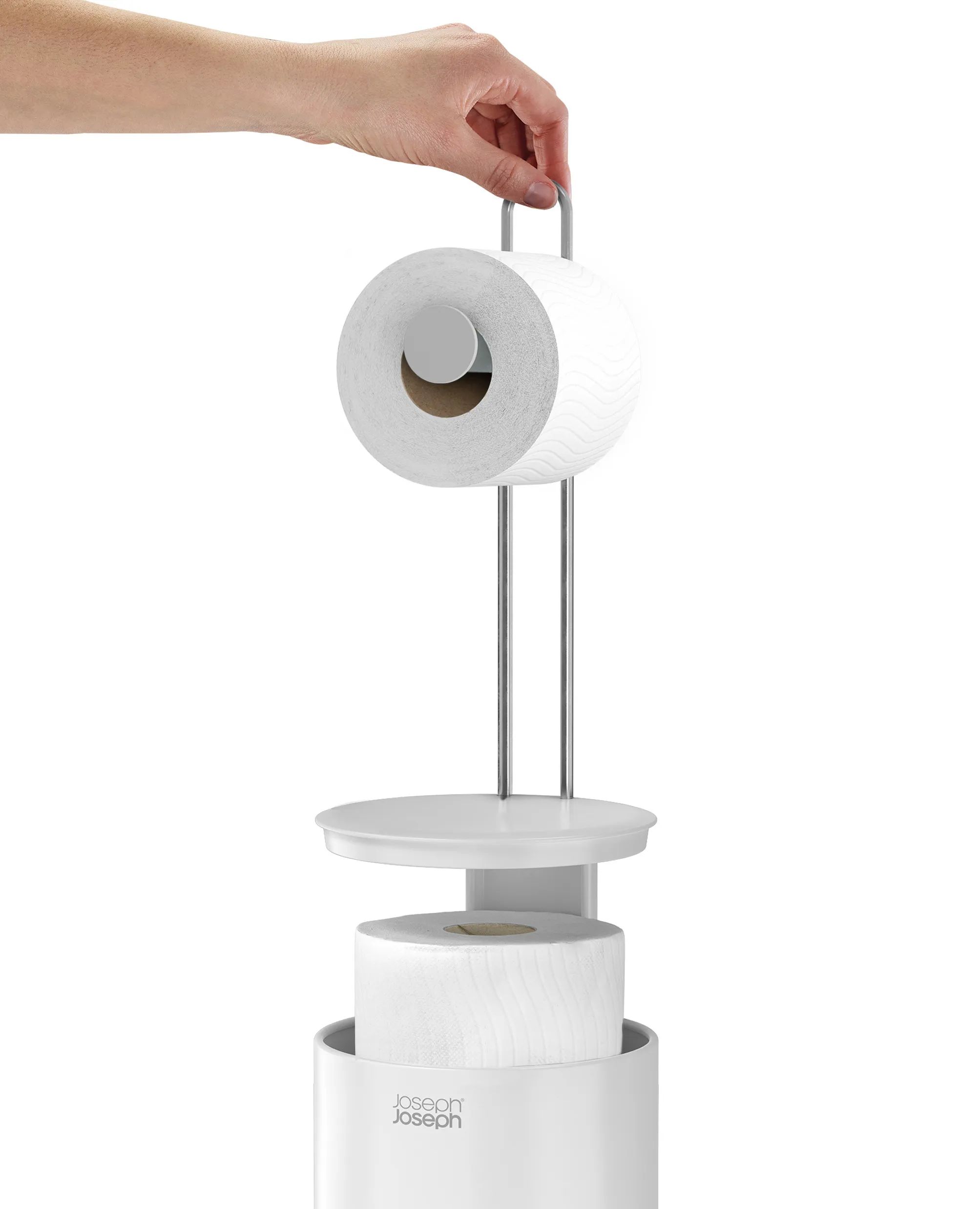 Joseph Joseph Toiletbørster EasyStore™ Toiletpapirsholder i White, 2