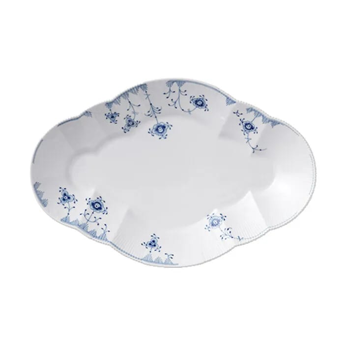 Royal Copenhagen Serveringsfade Blå Elements Fad i Koboltblå/hvid, 38,5 cm, 1
