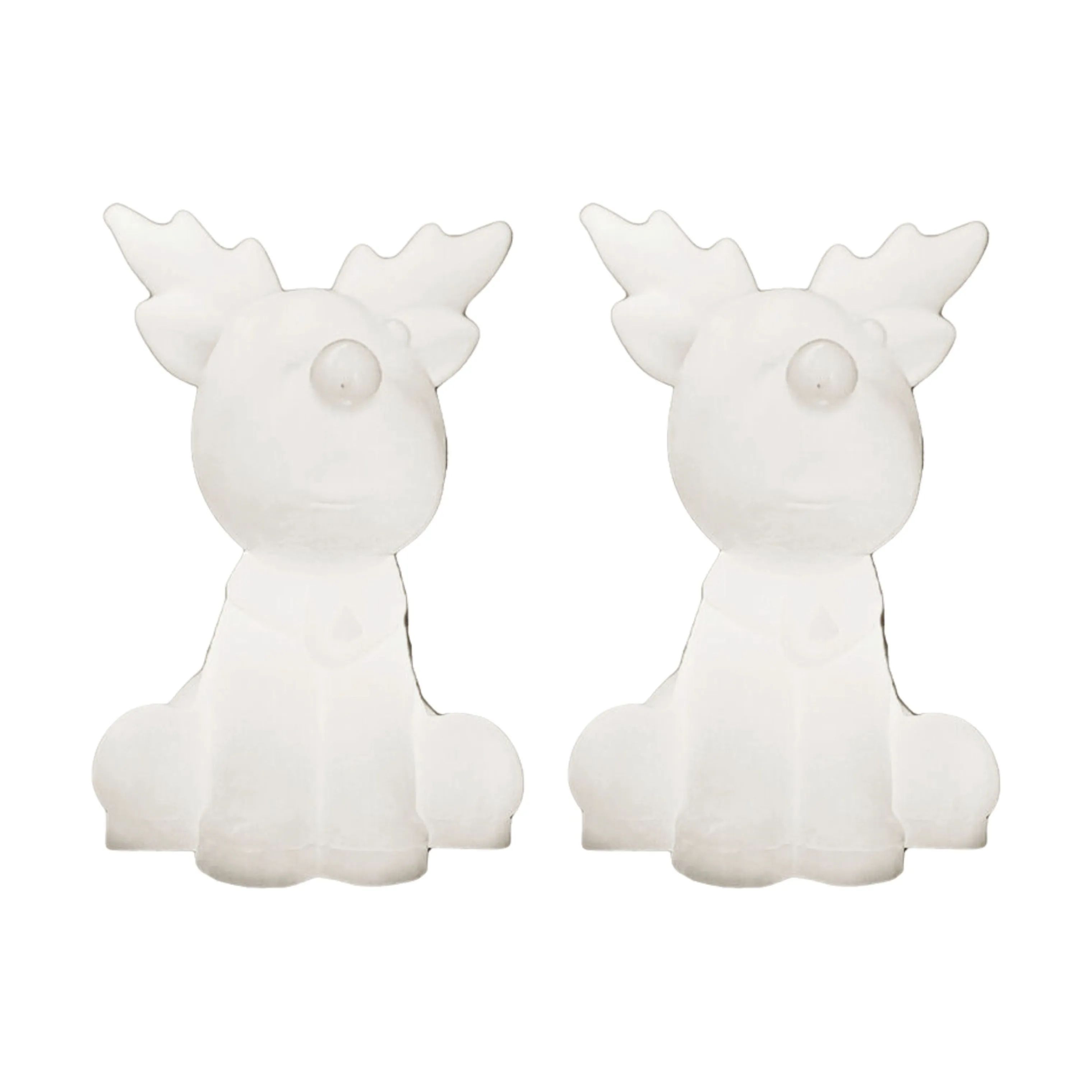 Sirius Julefigurer Naja Rensdyr - 2 stk. i Hvid, 1